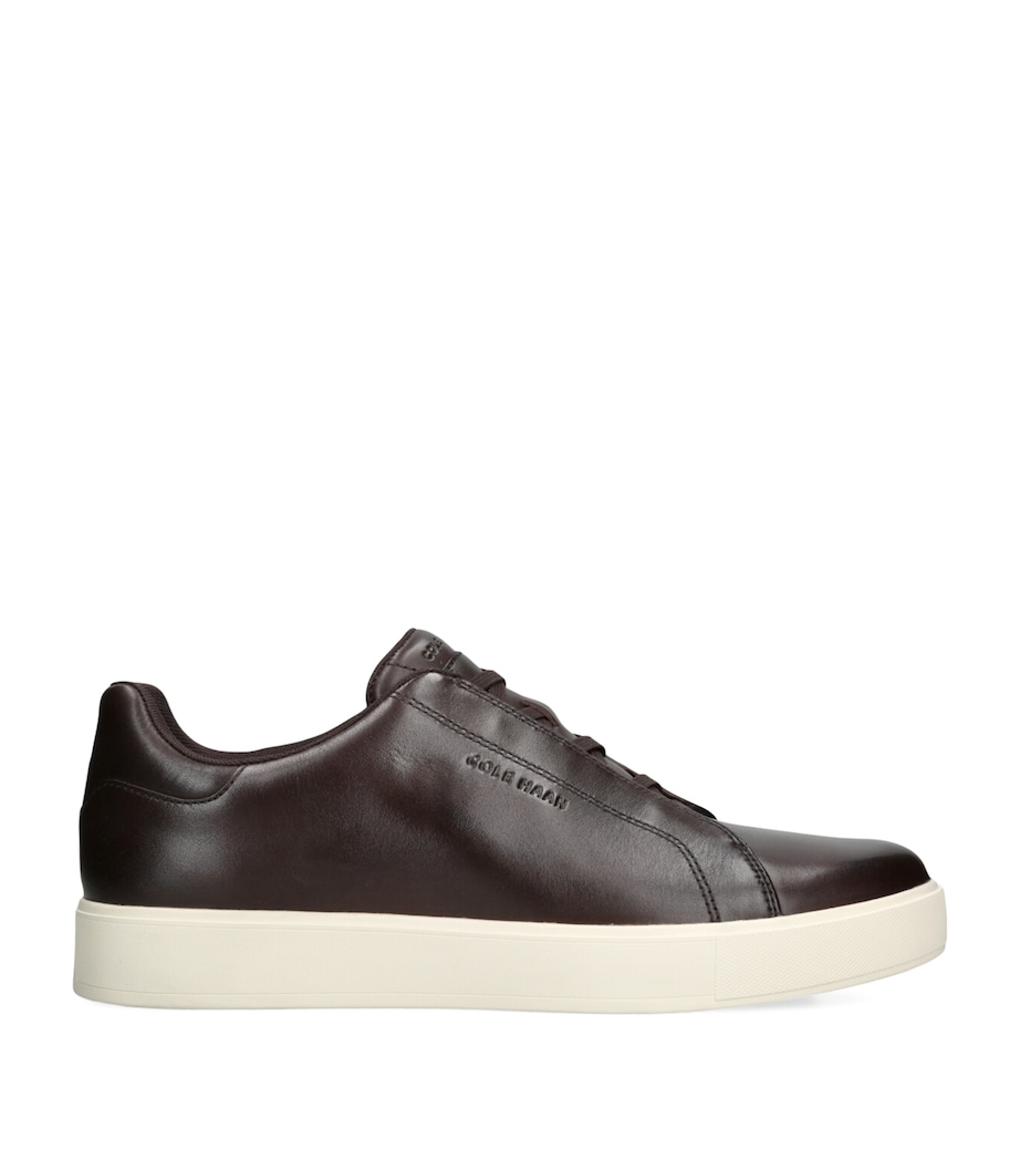 Leather GrandPrø Luxe Sneakers DARK BROWN Image 1