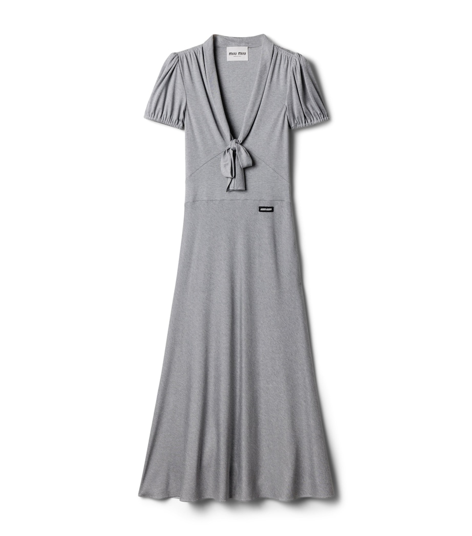 Miu Miu Womens Silk Jersey Midi Dress Image 1