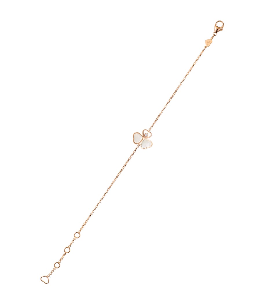 Rose Gold, Diamond and Mother-of-Pearl Happy Hearts Bracelet 18K ROSE GOLD Image 2