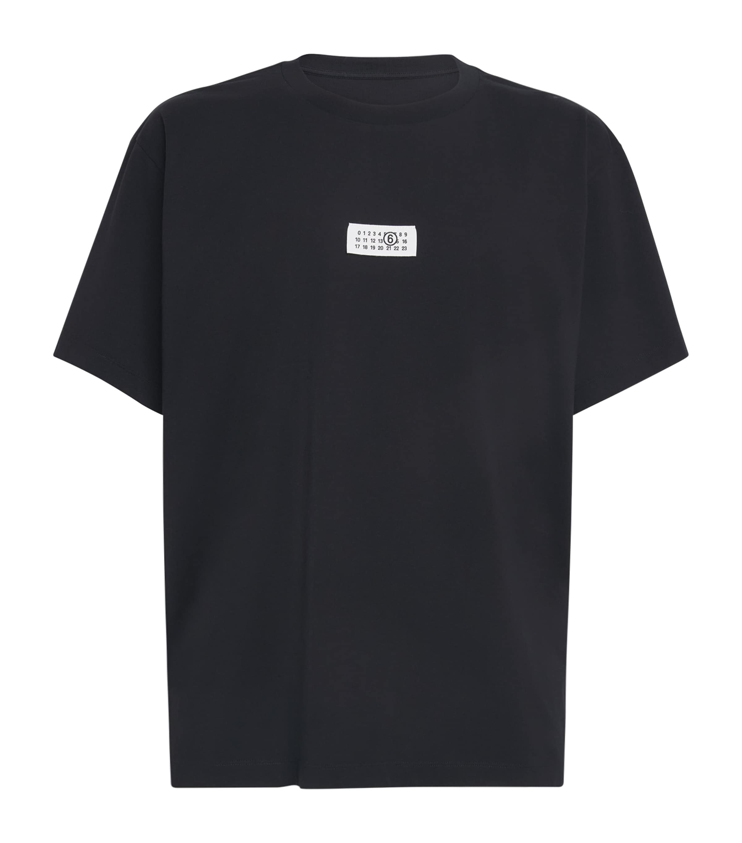 Tシャツ・カットソー MM6 Maison Margiela 'Numeric signature MM6' patch t-shirt Maison Margiela MM6 Mens Numeric Patch T-Shirt in Black