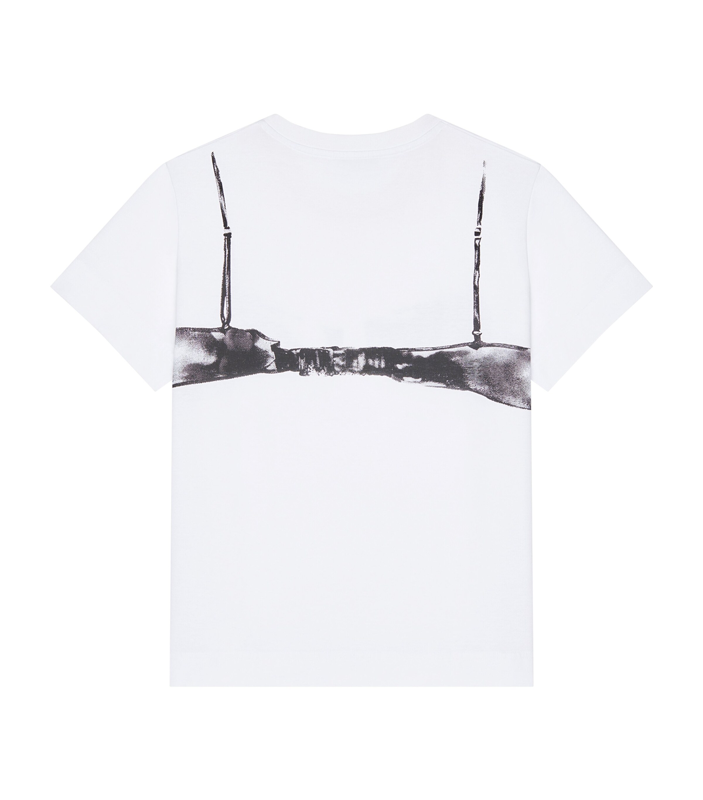 Givenchy Womens Cotton Bra Print T-Shirt White/black Image 5