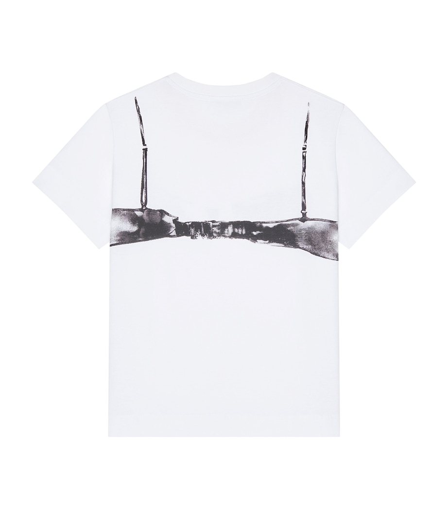Givenchy Womens Cotton Bra Print T-Shirt White/black Image 5