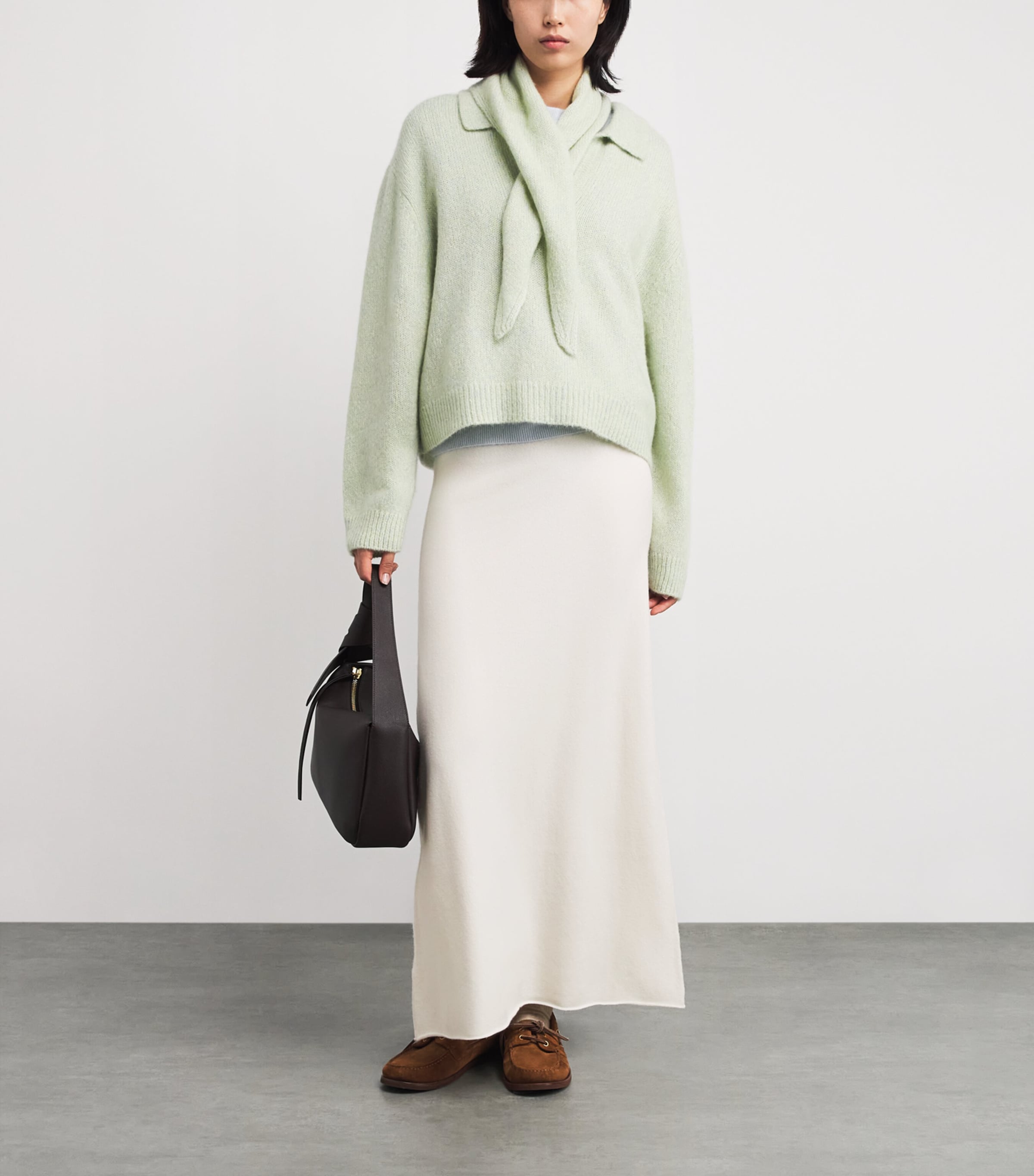 arch 4 Womens Cashmere Parker Maxi Skirt Ivory Image 2