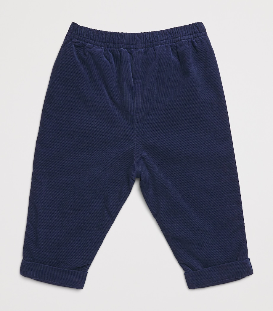 Cotton Corduroy Slouchy Trousers (0-18 Months) NAVY Image 2
