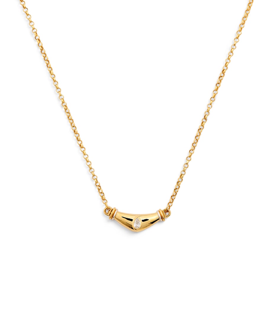 Yellow Gold and Diamond Karma N*93 Necklace YELLOW GOLD Image 1