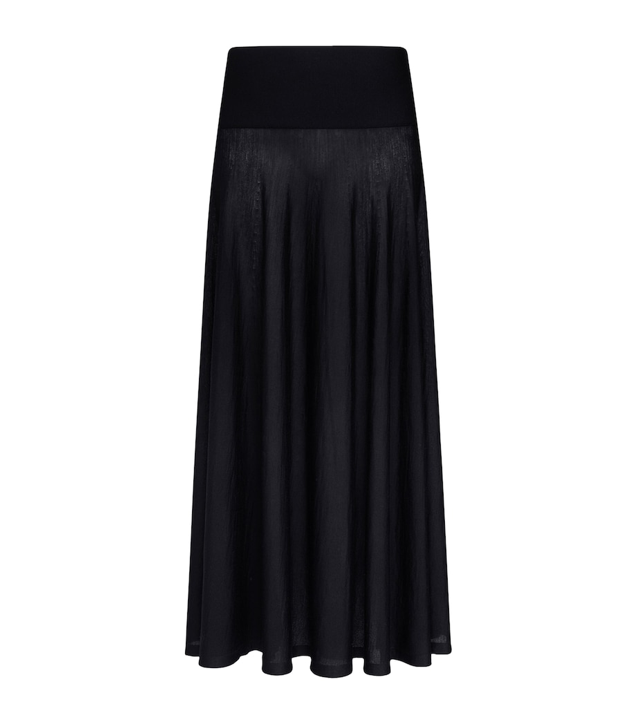 Virgin Wool Maxi Skirt NOIR ALAIA Image 1