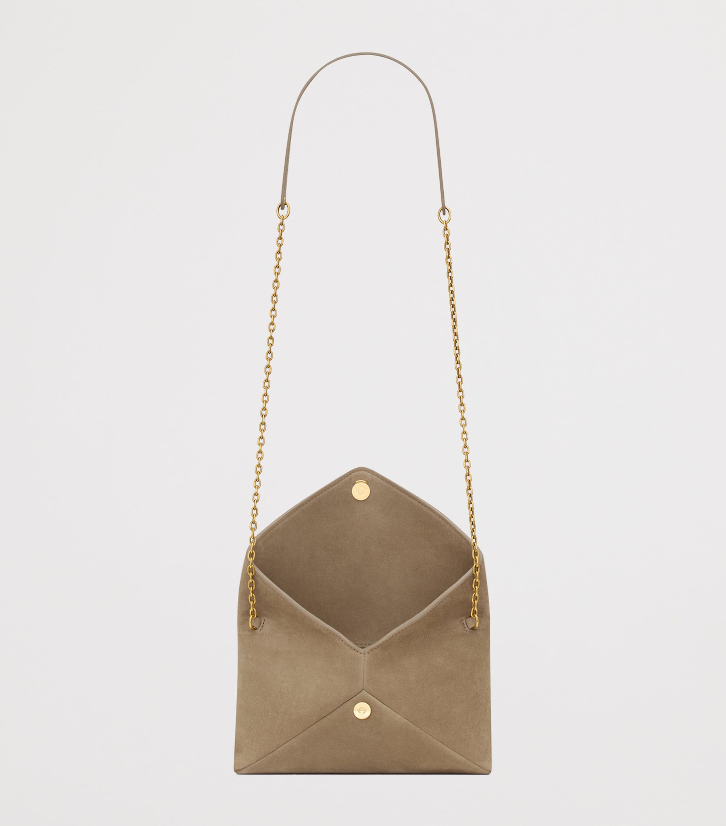 Saint Laurent Suede Small Cassandre Envelope Shoulder Bag Image 5