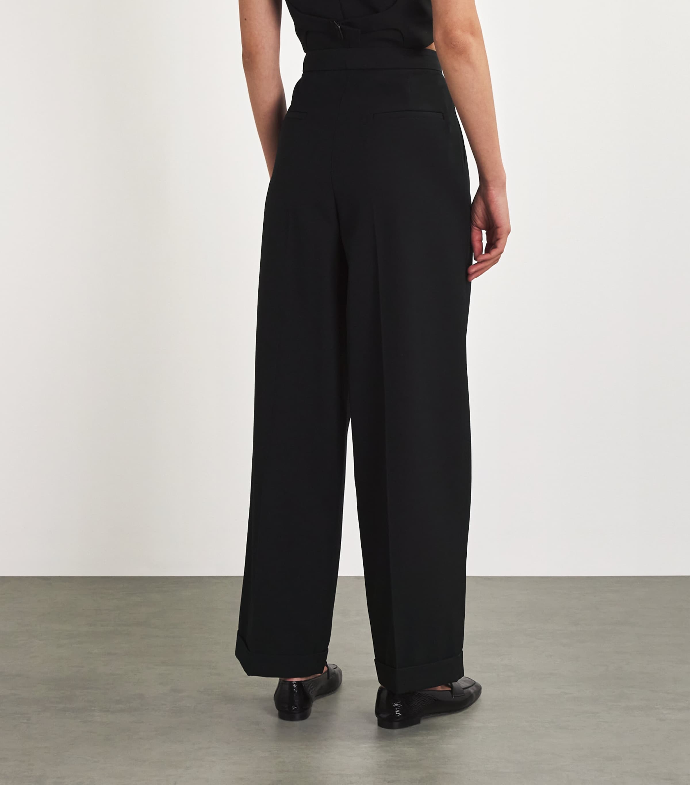 Wool-Blend Trousers BLACK Image 4