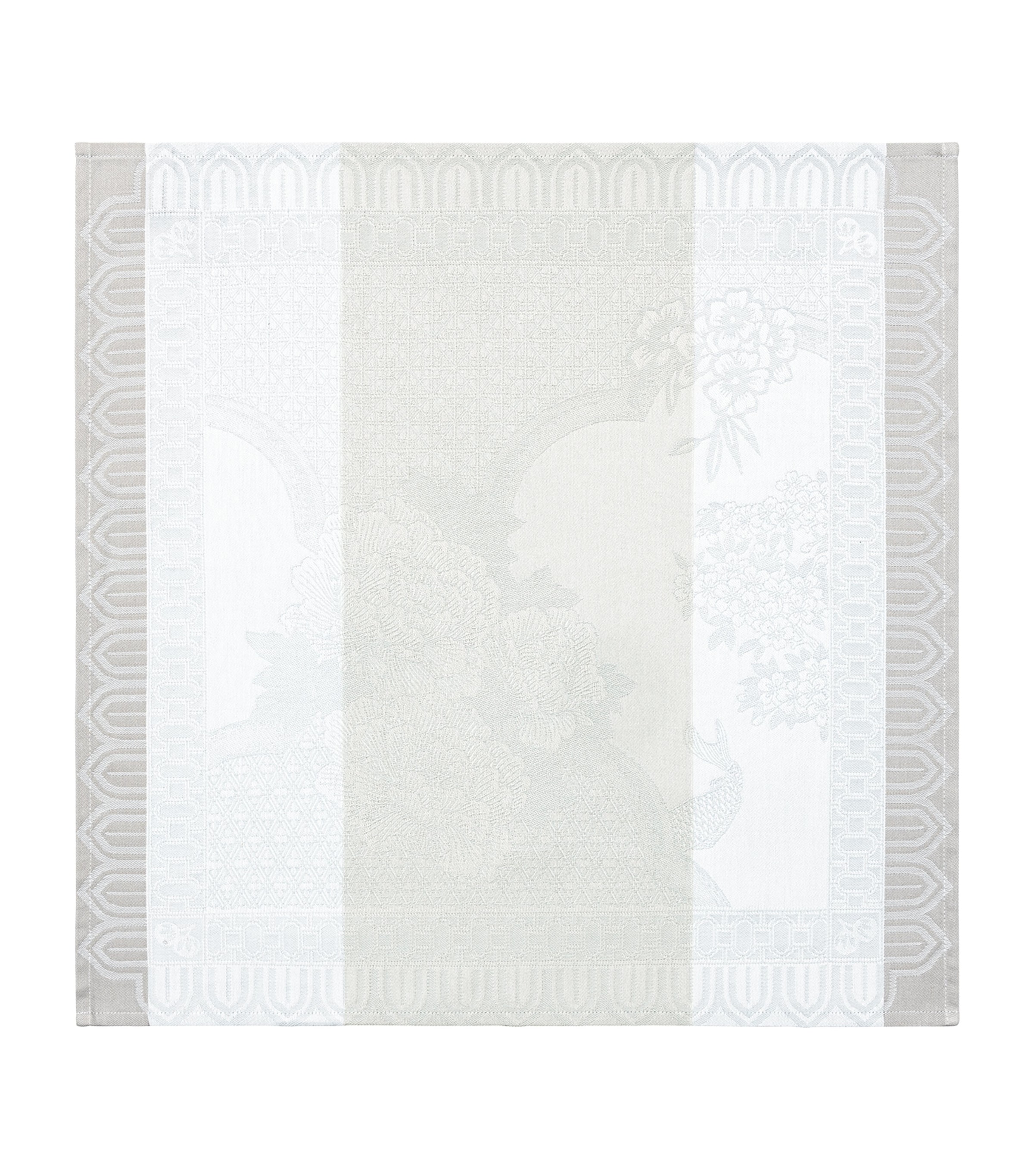Le Jacquard Français Cotton Promenade Impériale Napkin (50cm x 50cm) Grey Image 1