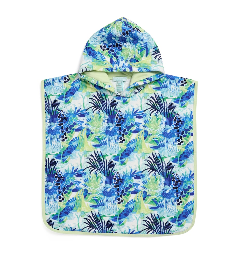 Terry Aquatic Print Hooded Poncho AQUATIC Image 1