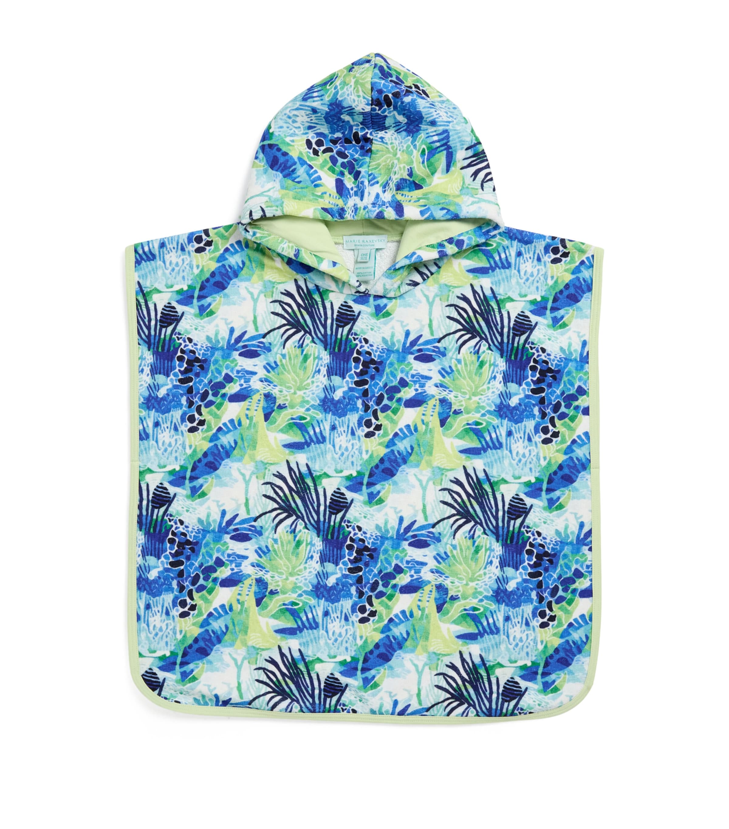 MARIE RAXEVSKY Terry Aquatic Print Hooded Poncho | Holiday Shop | Bathroom | Boys Clothing | Tops & T-Shirts
