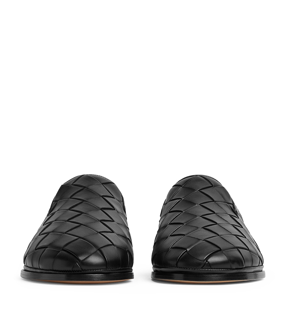 Bottega Veneta Leather Intrecciato Sunday Slippers Image 4