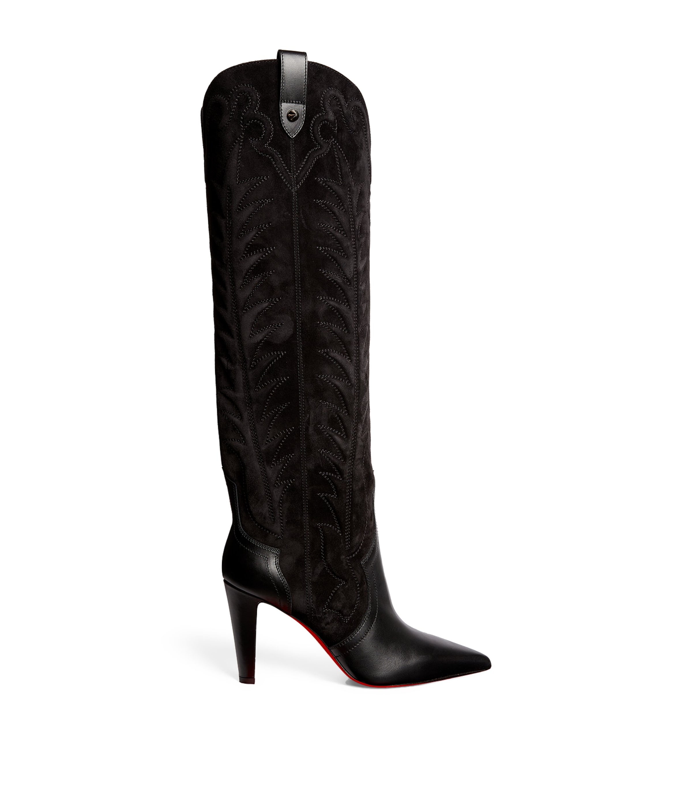 Christian Louboutin Santia Botta Suede-leather Boots 85 In Red