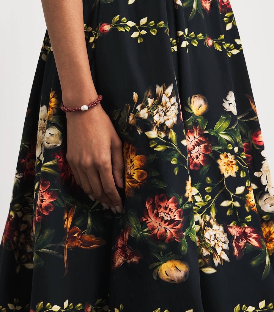 Cotton Floral Midi Dress MULTICOLOR Image 5