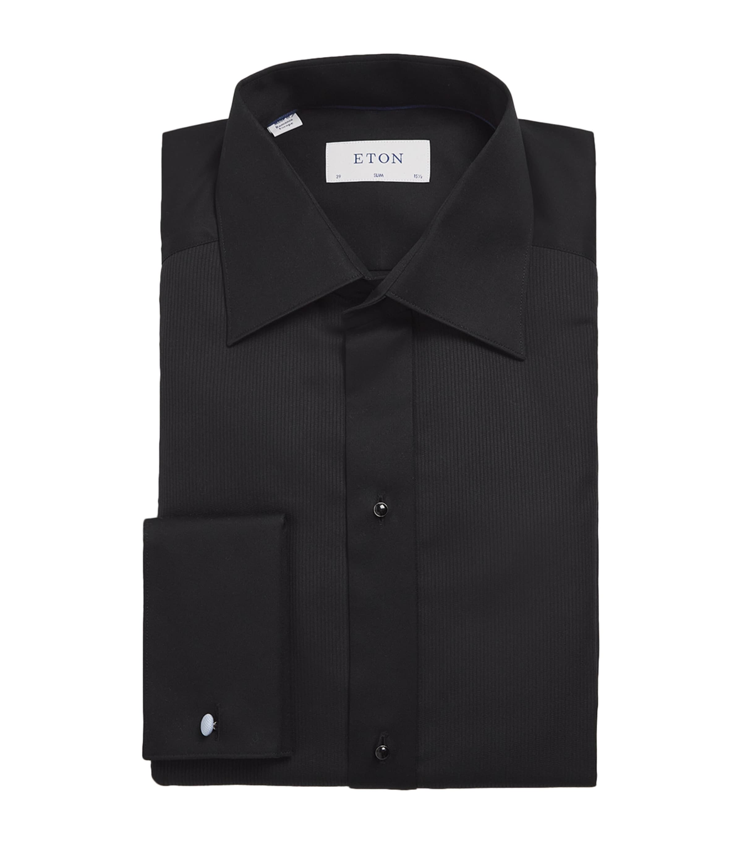 Eton Cotton Ribbed Shirt In Black