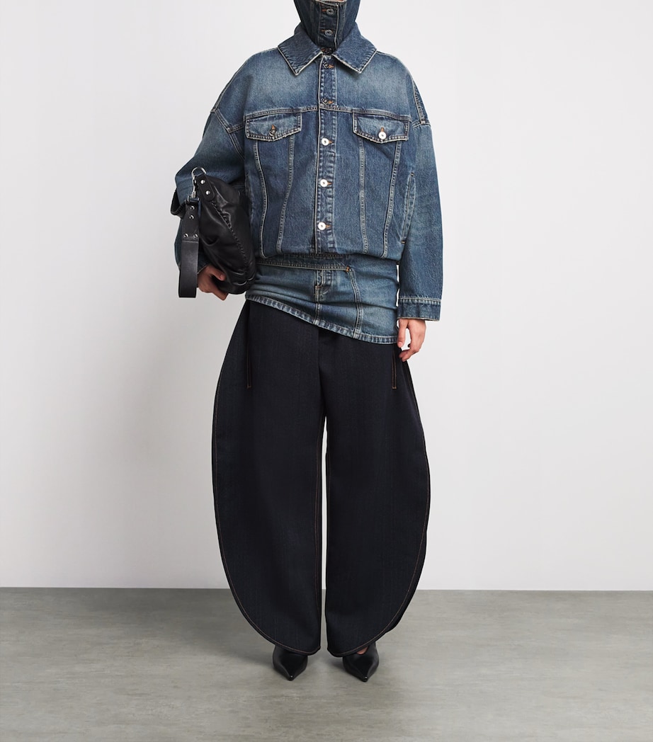 Hooded Double-Layer Denim Jacket 57-VINTAGEBLUE Image 2