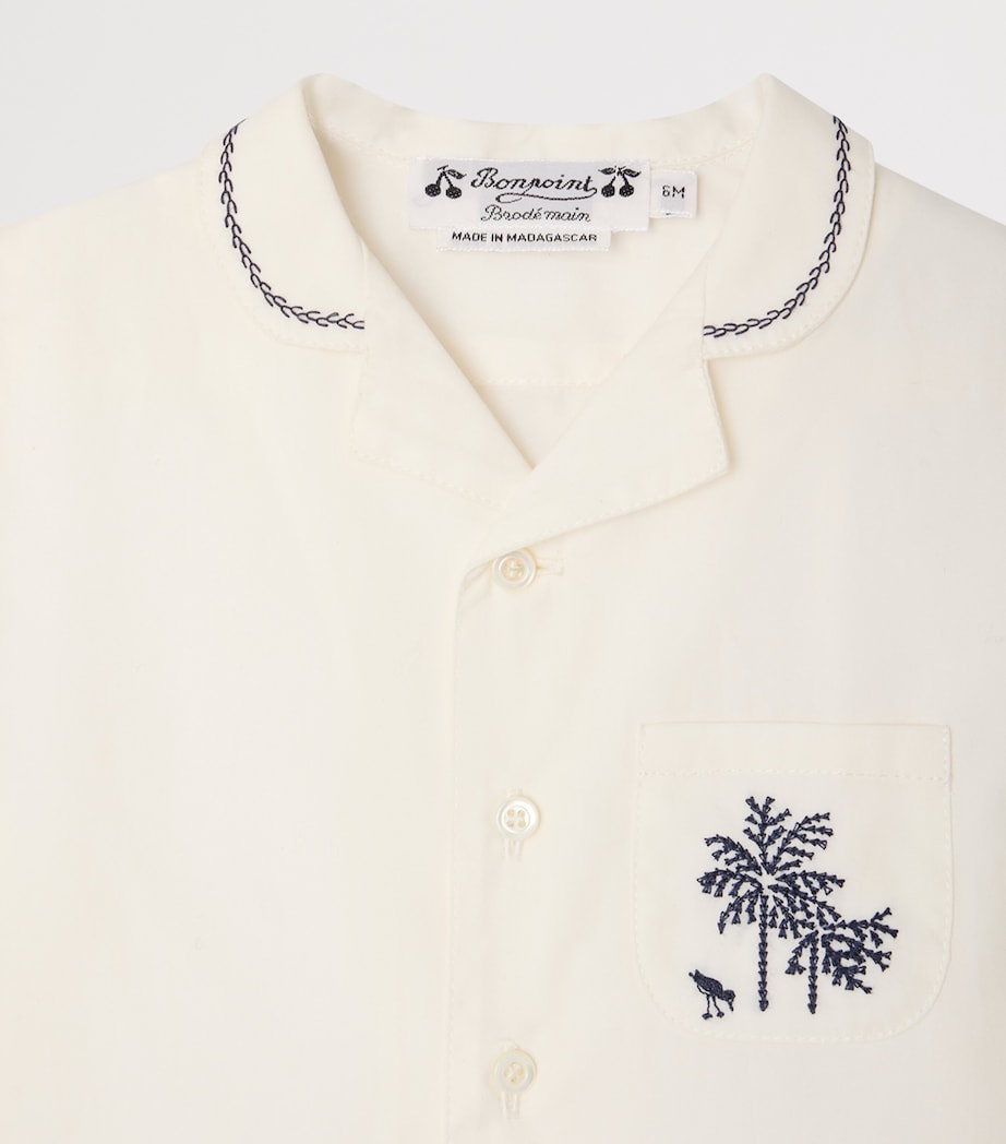 Bonpoint Cotton Shirt (6-18 Months) Upb Blanc Lait Image 3