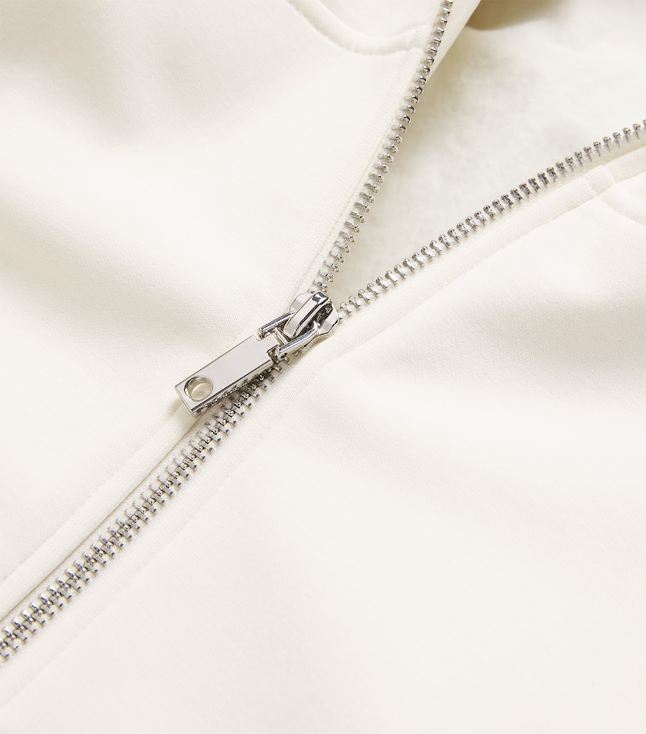 Cotton-Blend Jersey Hoodie WHITE Image 5