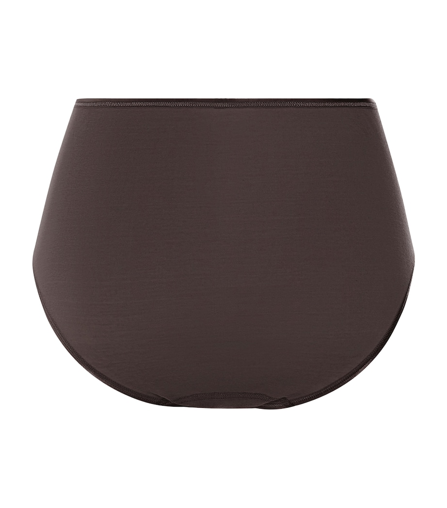 Hanro Womens Cotton Maxi Briefs Dark Mocha Image 3