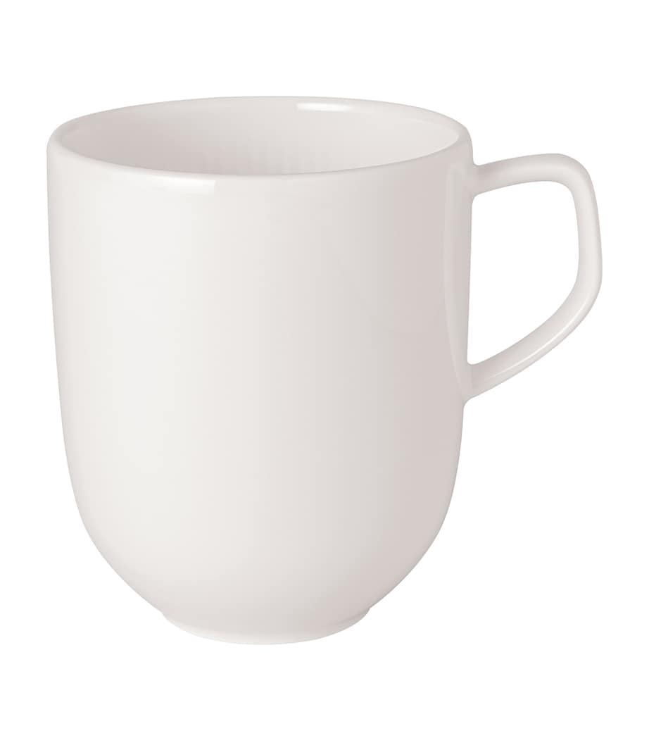Set of 6 Porcelain Afina Mugs (250ml) WHITE Image 1