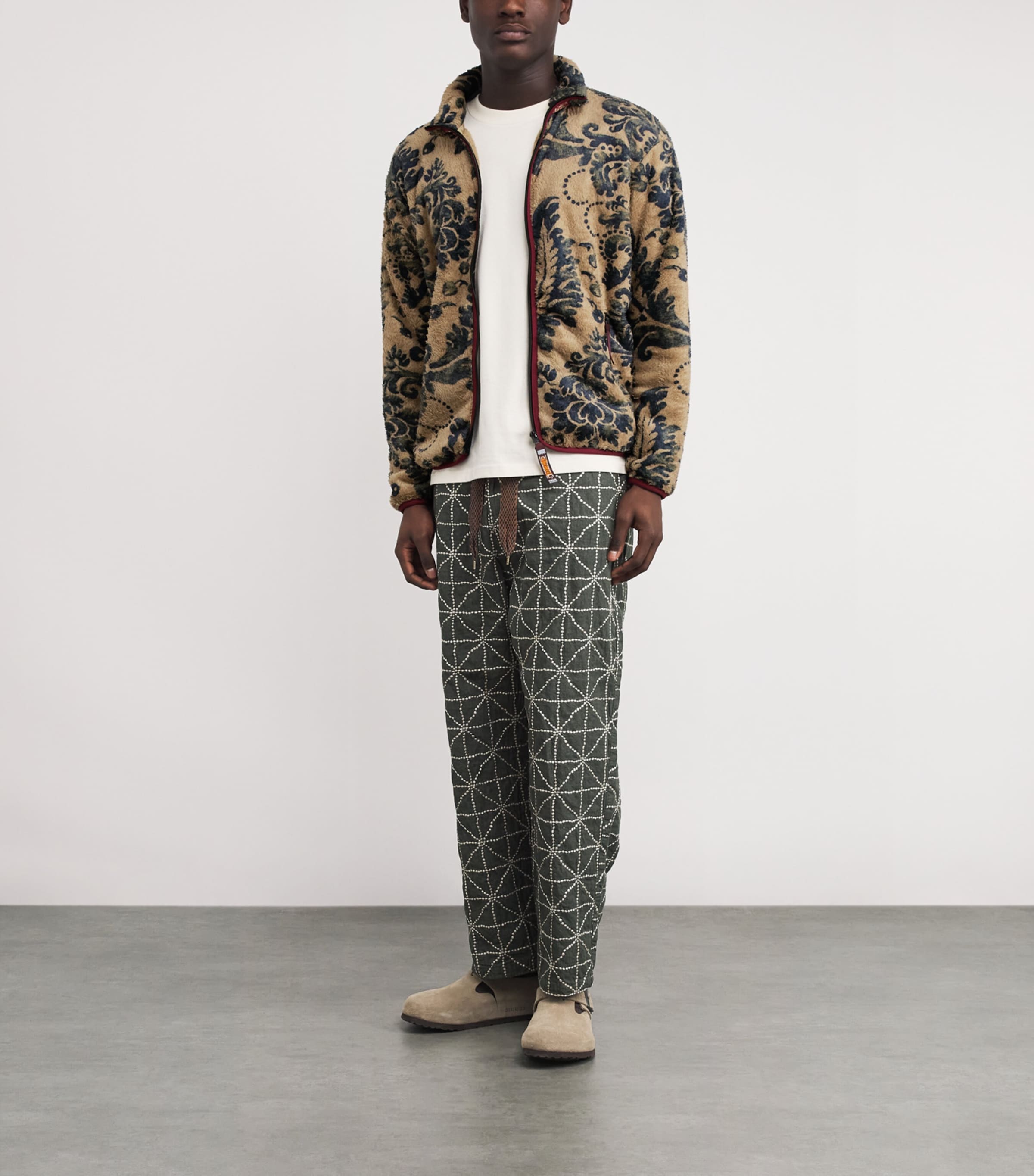 Fleece Damask Jacket BIEGE Image 2