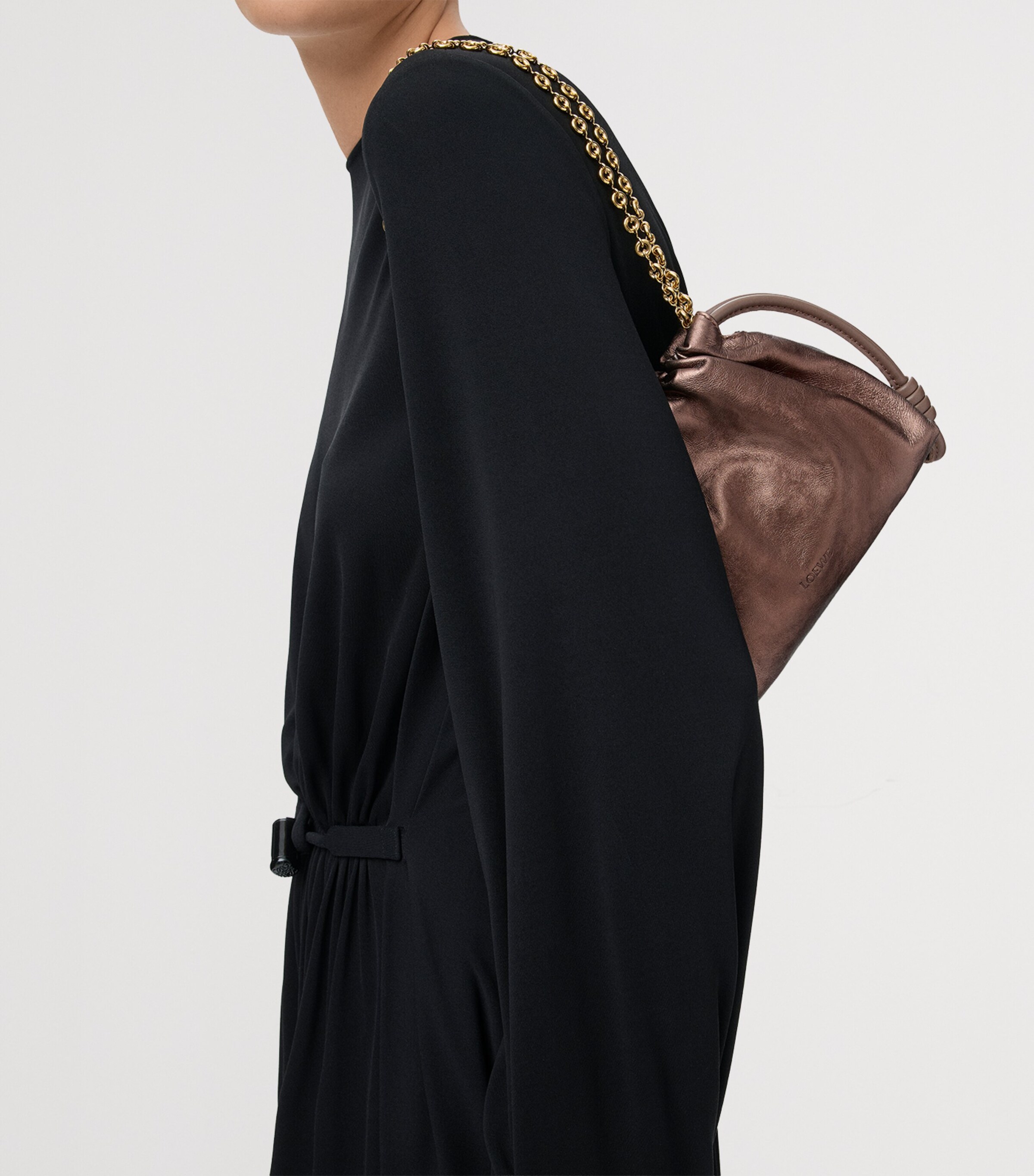 Mini Moiré Print Flamenco Purse BRONZE Image 10