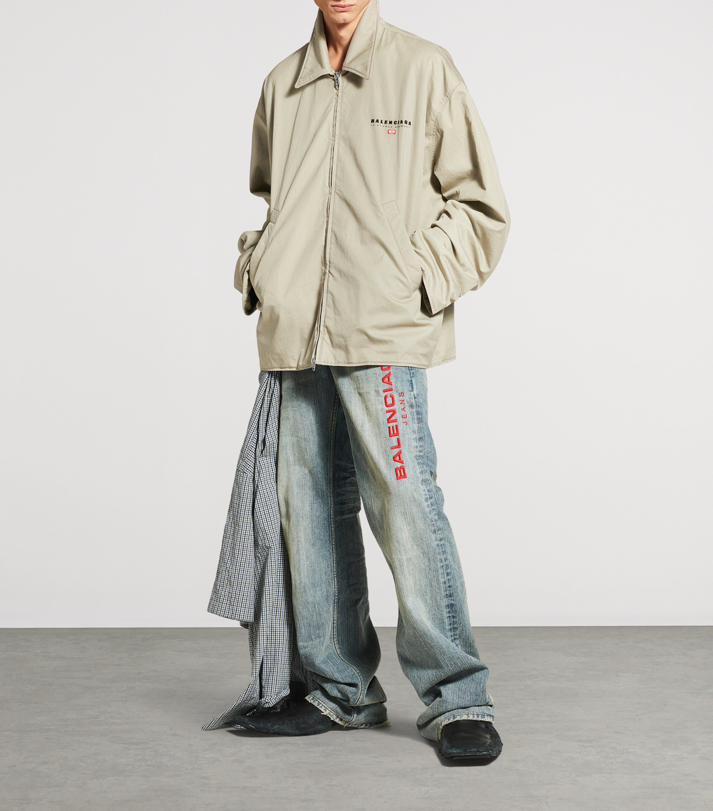 Balenciaga Mens Cotton Zip-Up Jacket Image 3