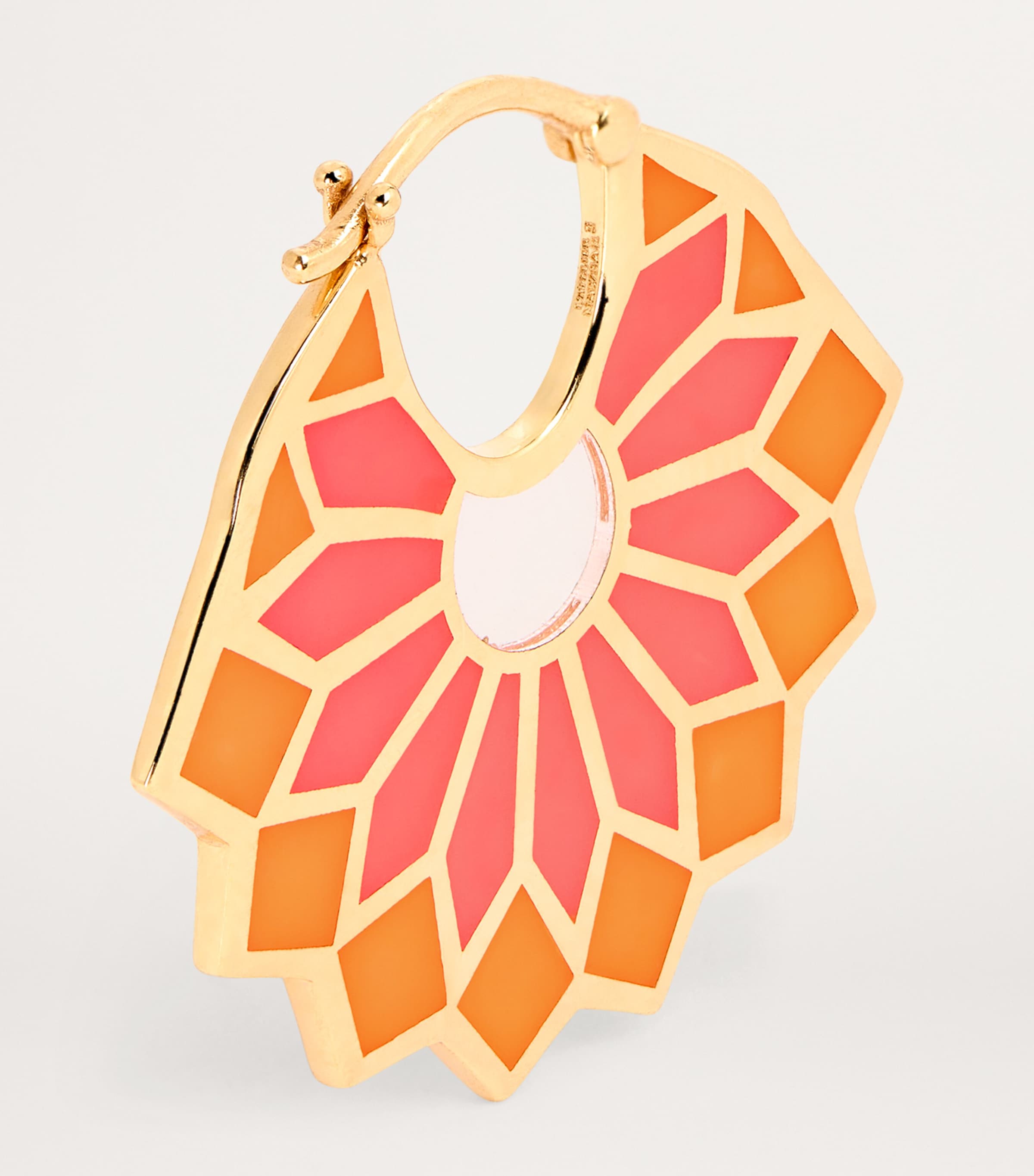 L'ATELIER NAWBAR Yellow Gold and Enamel Lady Sursock Earrings Yellow Gold Image 3