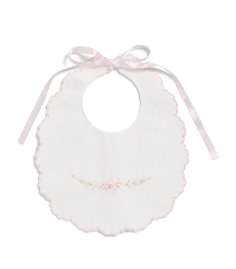PEPA LONDON Cotton-Linen Floral Bib Pink Image 1