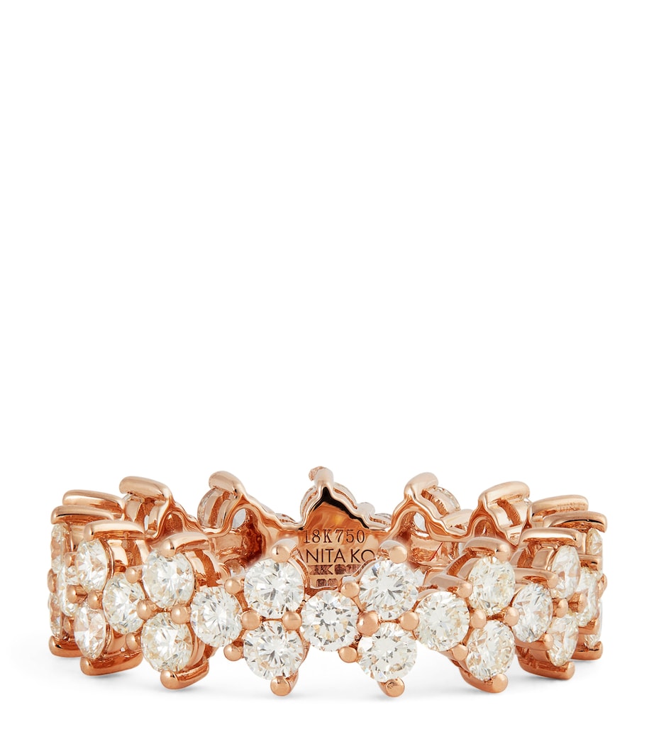 Anita Ko Rose Gold and Diamond Triangle Eternity Ring Rose Gold Image 1
