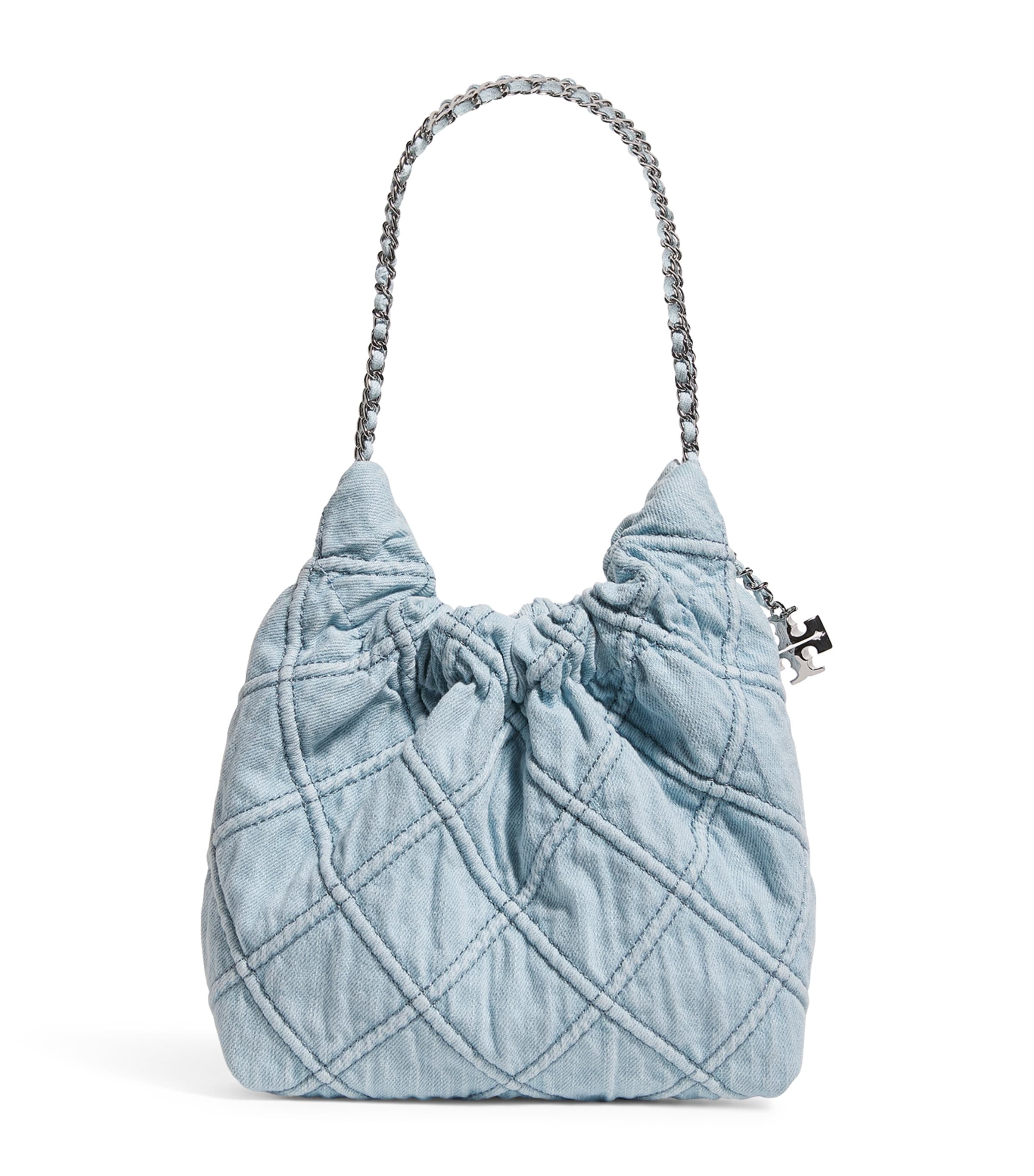 TORY BURCH MINI DENIM FLEMING SHOULDER BAG