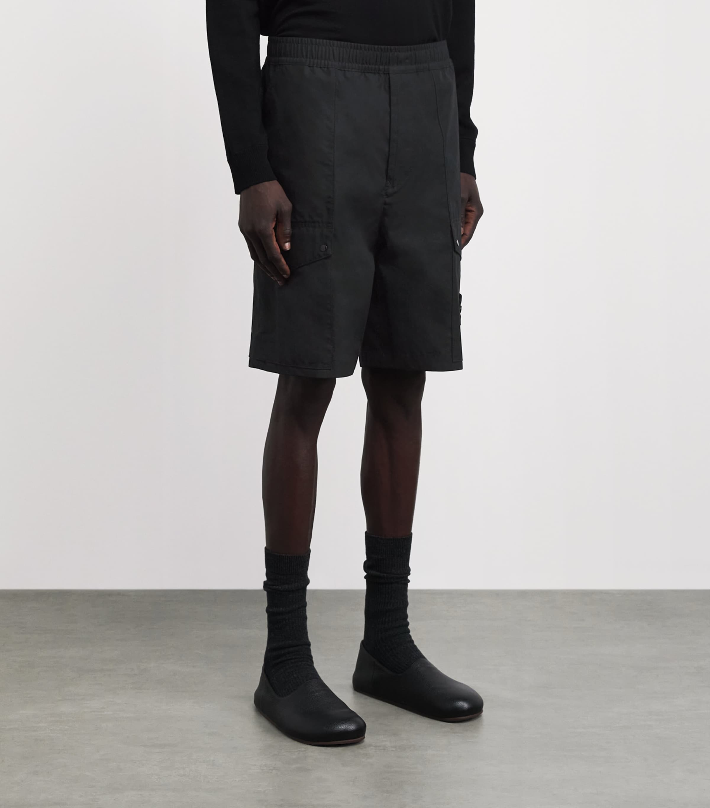 Stone Island Mens Cotton-Canvas All-Weather Ghost Shorts Image 4