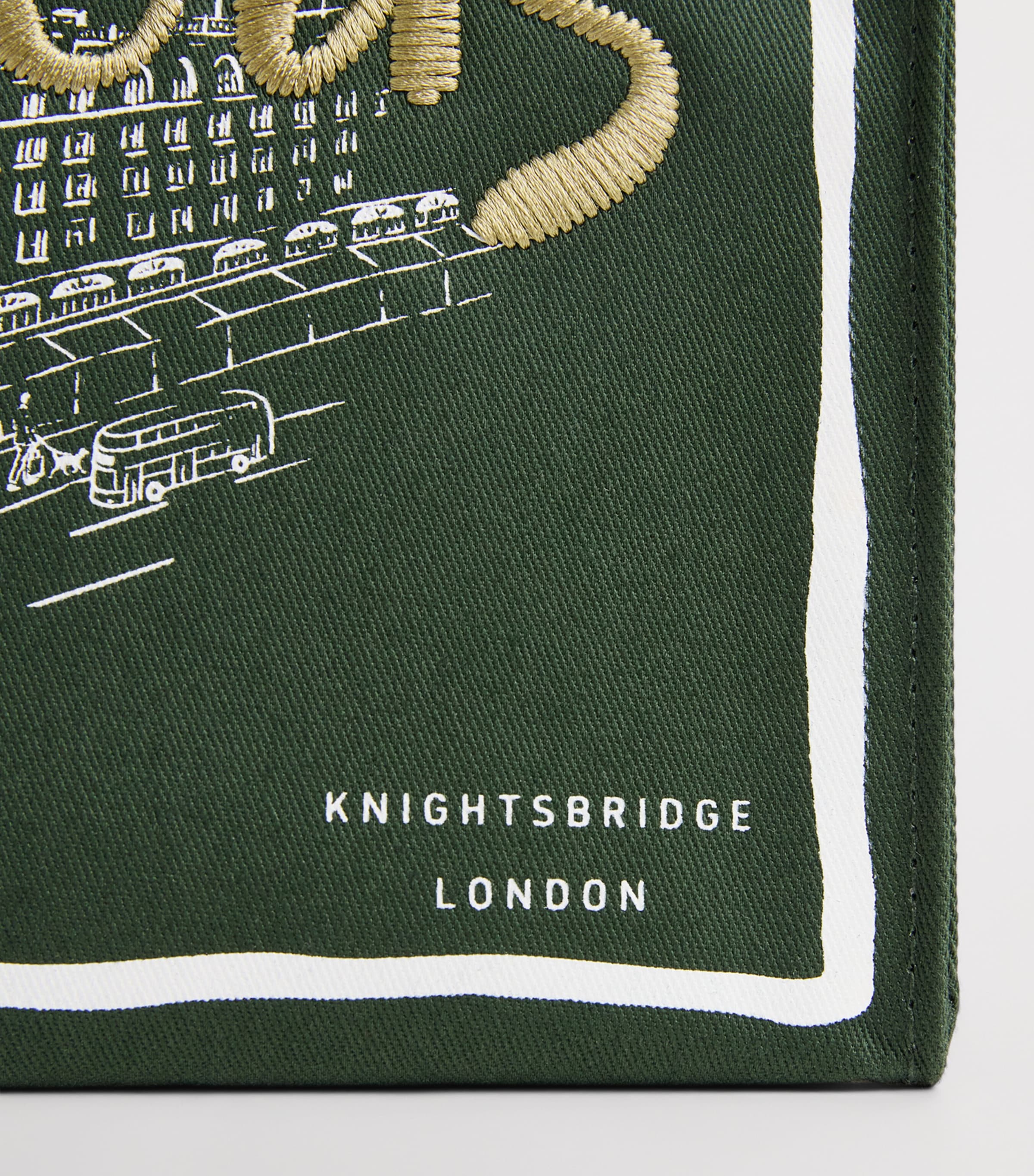 Harrods Small City Stories Tote Bag Green Image 4