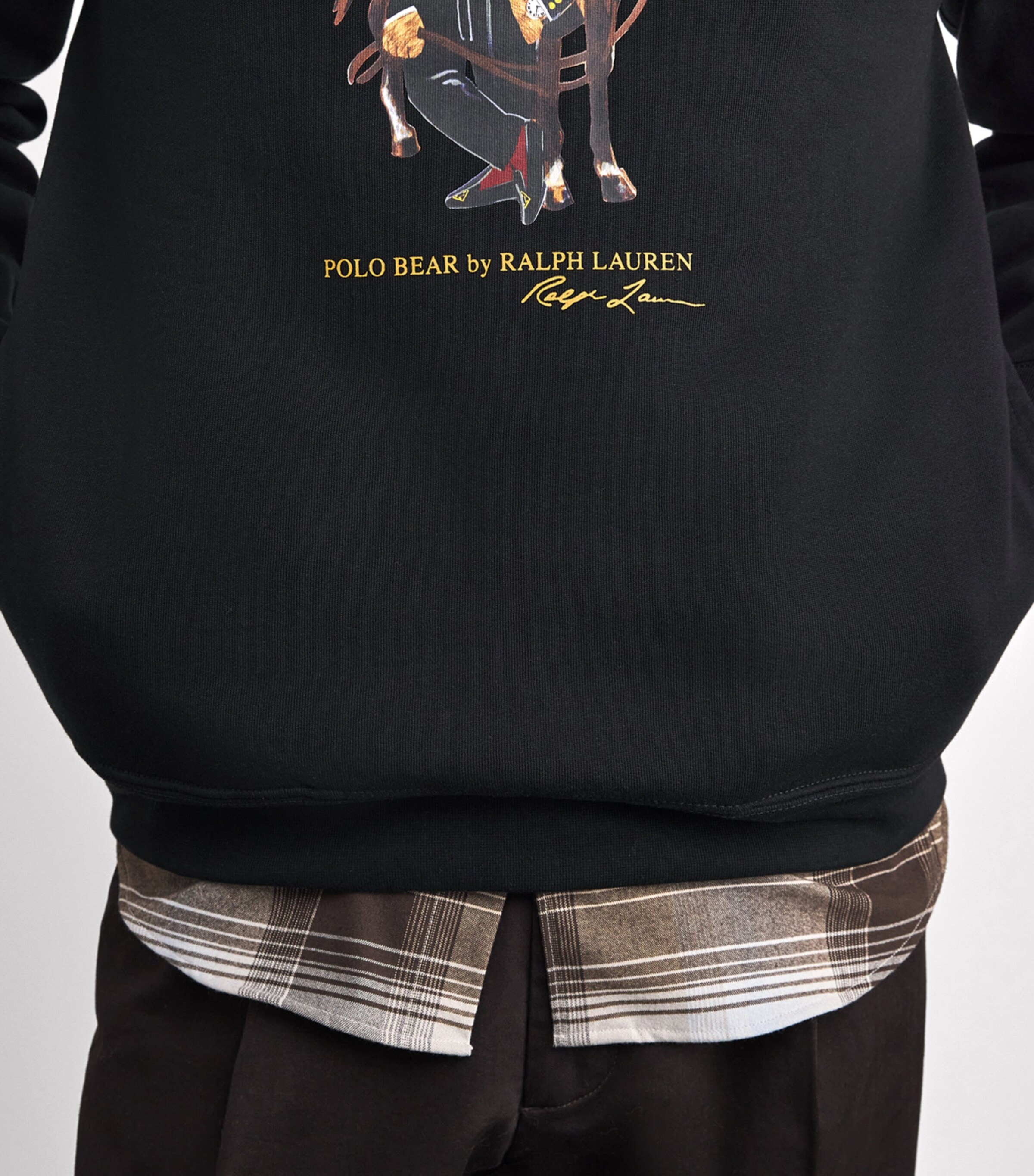 Polo Ralph Lauren Black Cotton-Blend Polo Bear Hoodie | Harrods US