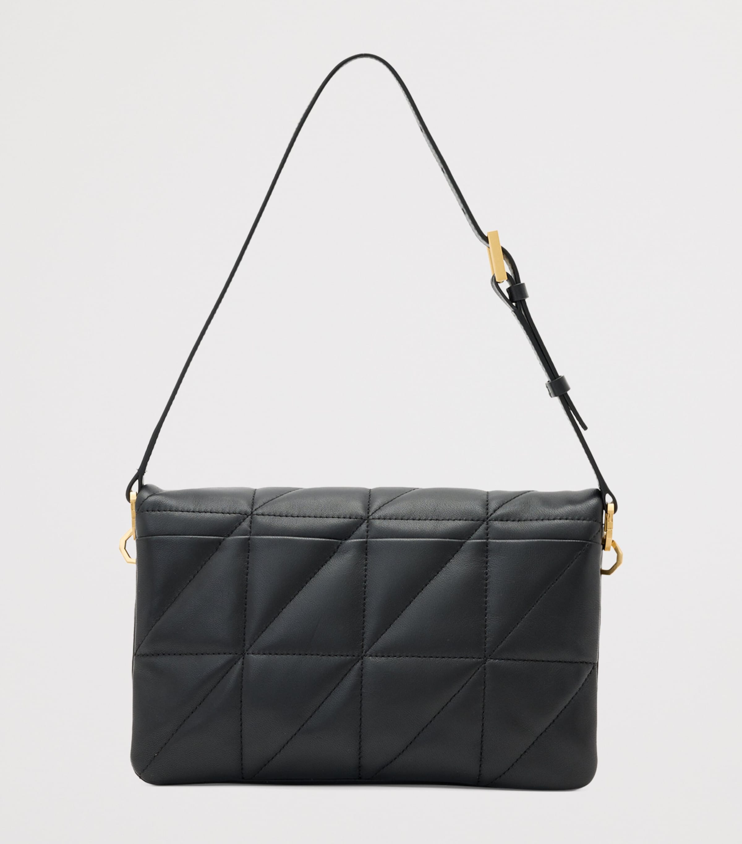 Quilted Leather Ondine Shoulder Bag BLACK Image 5