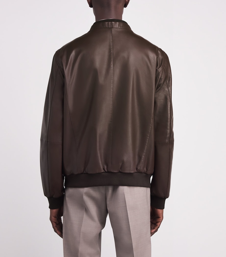 Lambskin Bomber Jacket 030 DARK BROWN Image 4