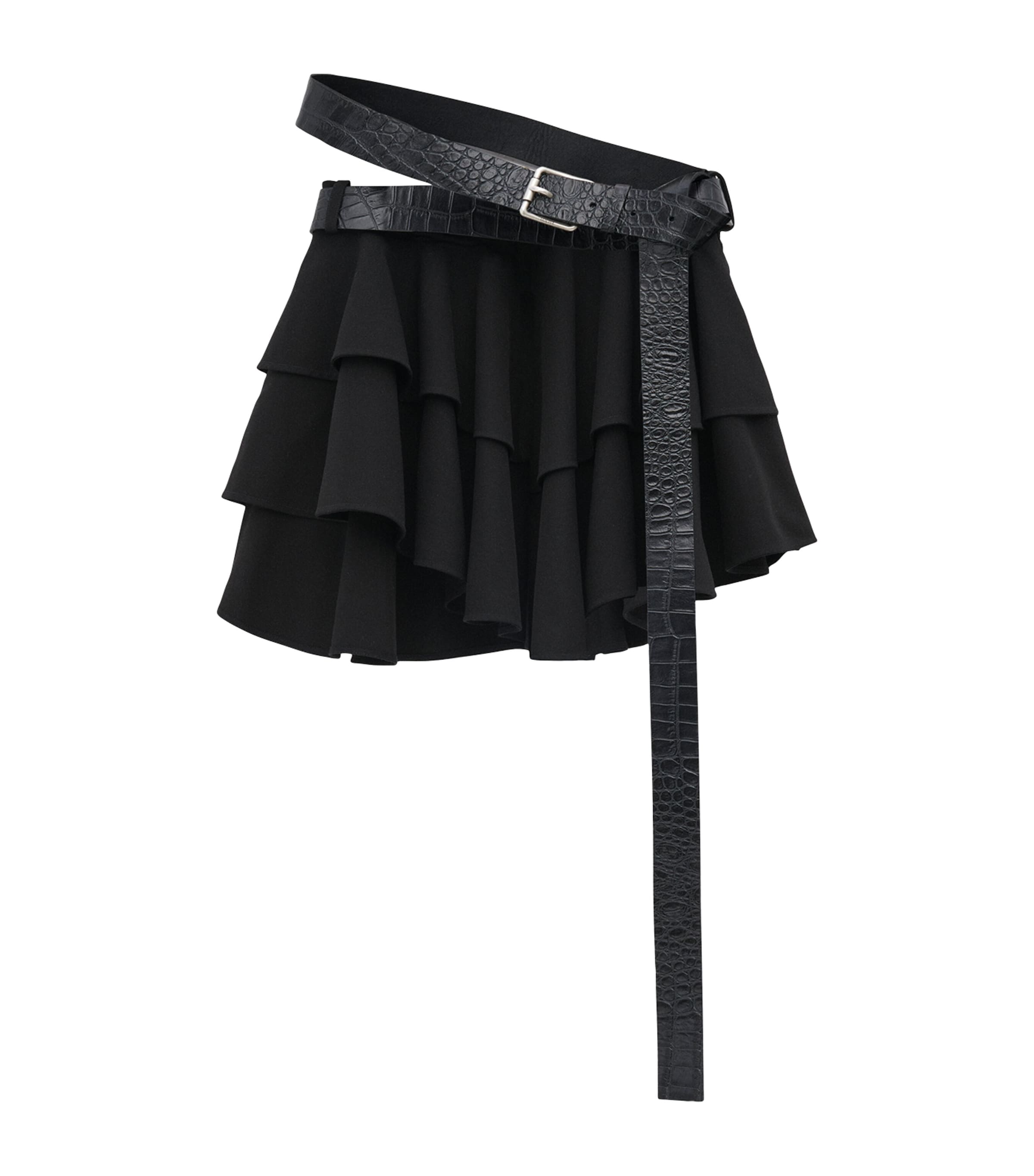 Loewe Belted Mini Skirt In Black