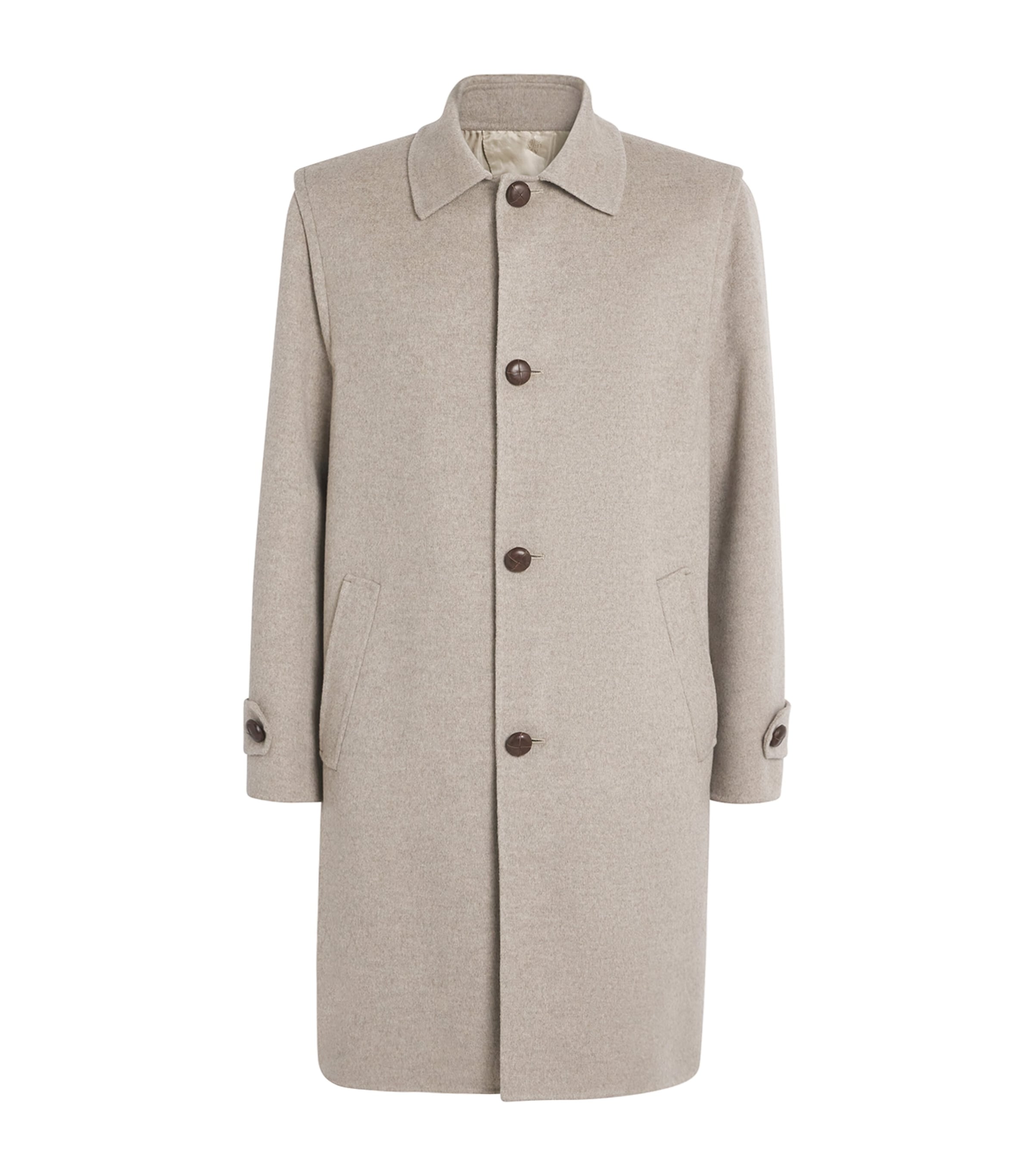 Cashmere Tailored Overcoat MILITARY GREEN Image 1