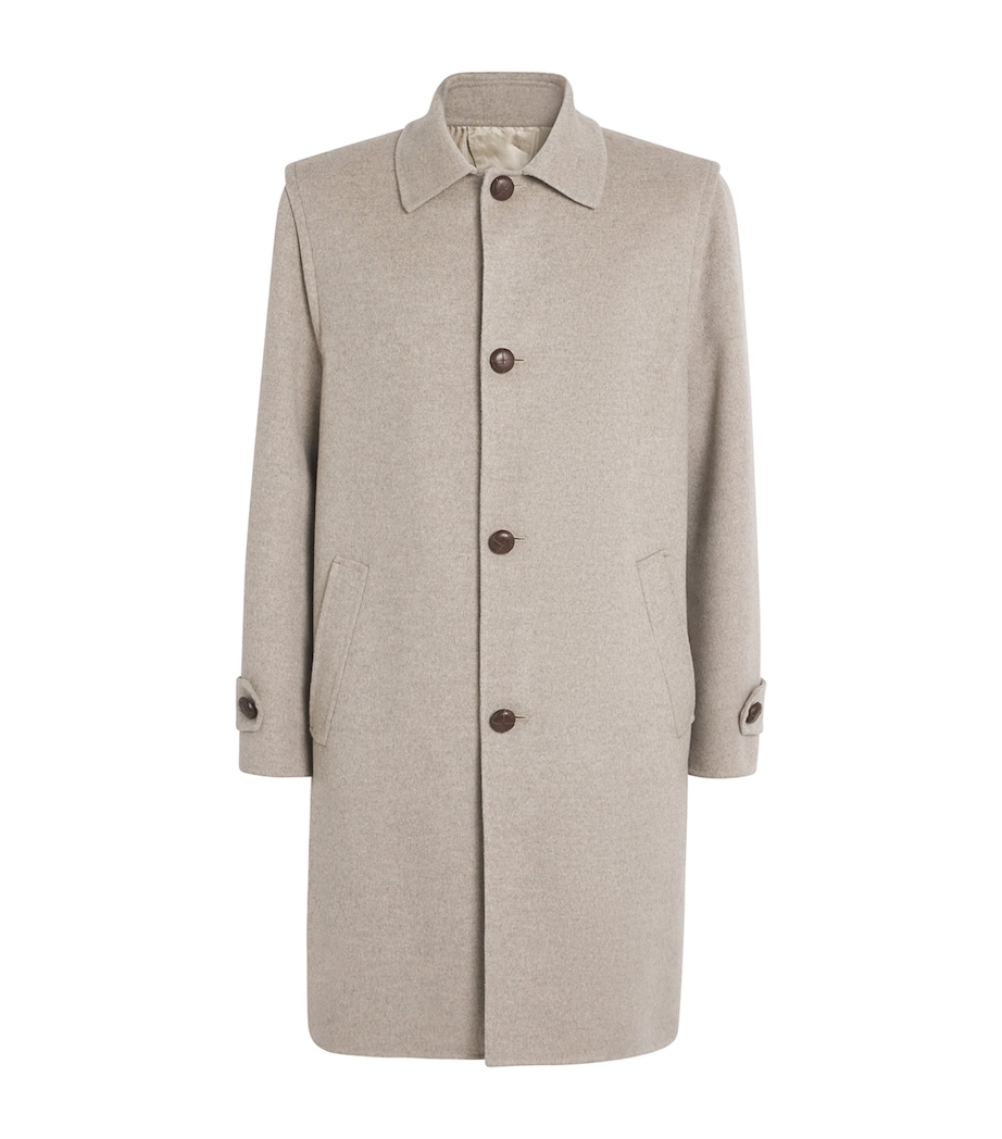 Cashmere Tailored Overcoat MILITARY GREEN Image 1