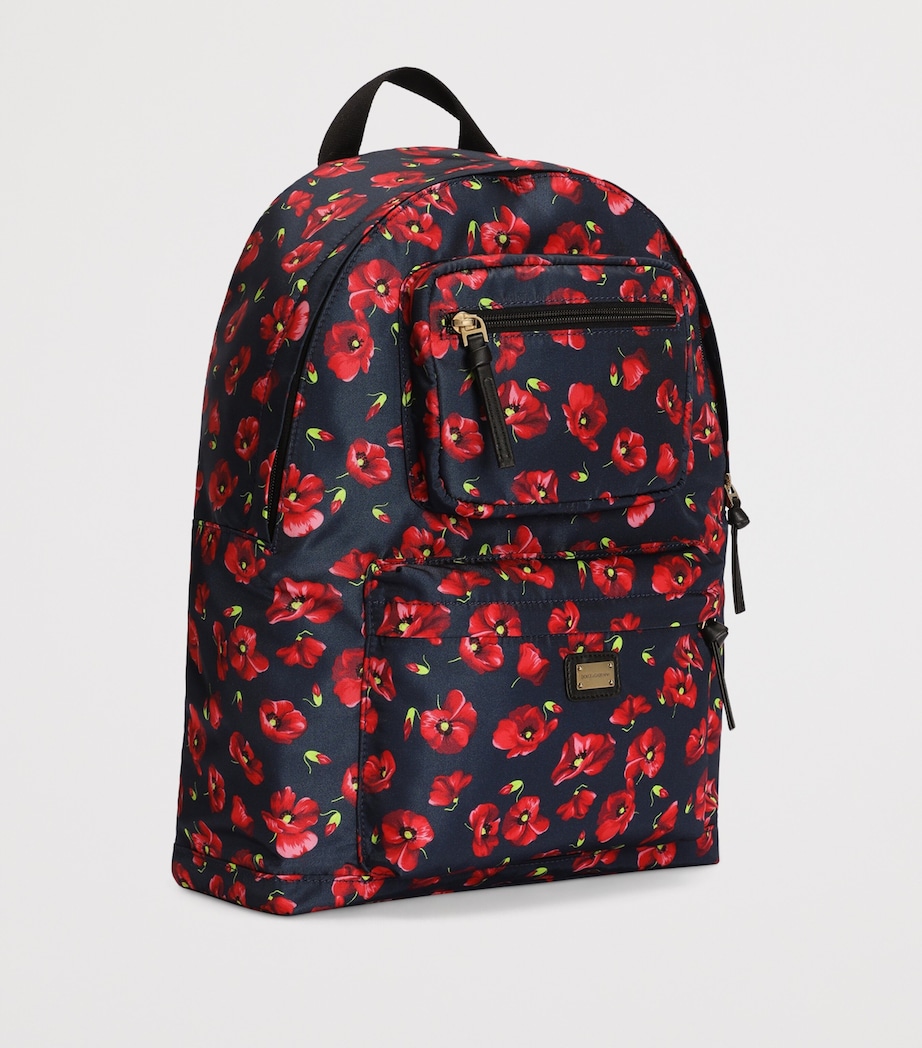 Dolce&Gabbana Kids Floral Print Backpack Papavero Picc Image 2