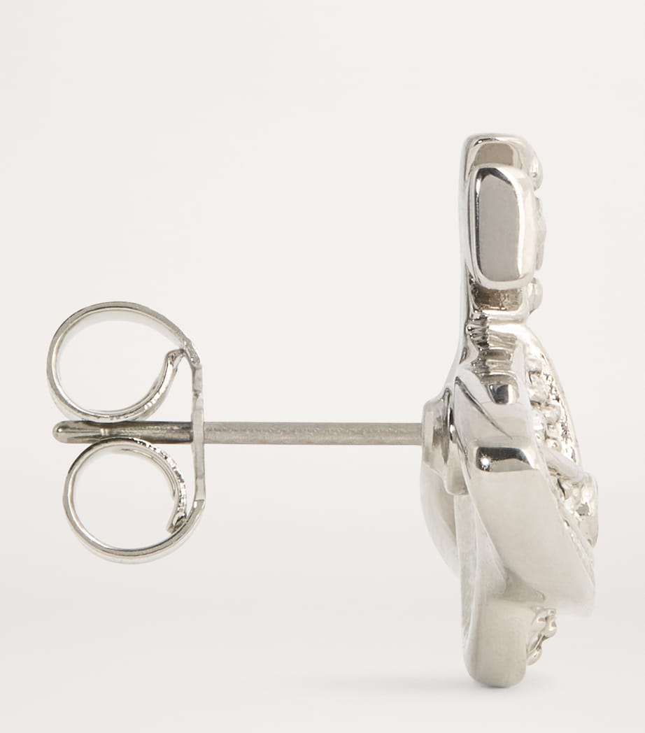 Mini Mayfair Bas Relief Stud Earrings SS22-PLATINUM Image 3