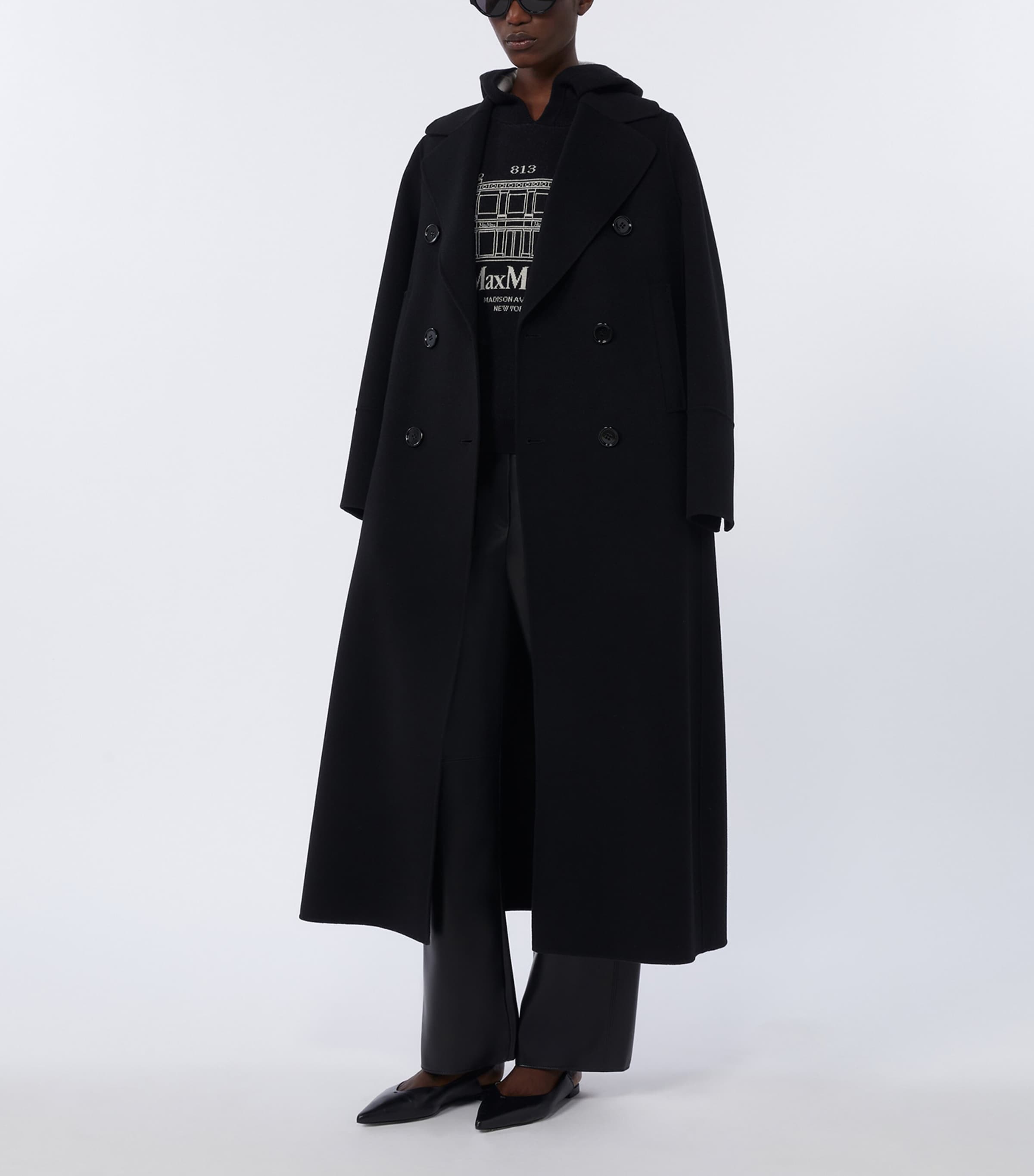 Virgin Wool Coat BLACK Image 3