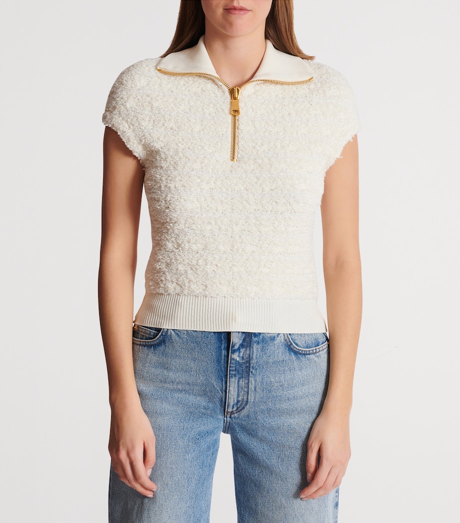 Tweed Half-Zip Top 0KA NATUREL Image 6