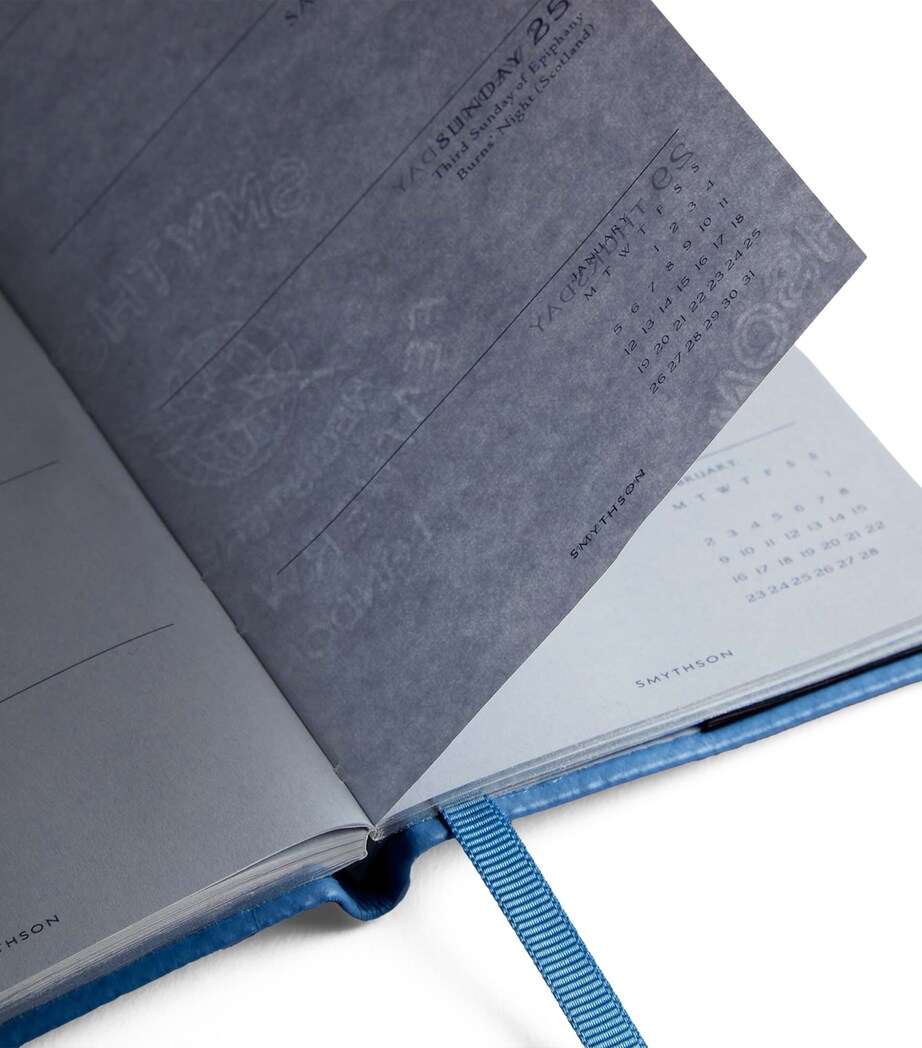 Panama Leather Weekly Diary 2025 NILE BLUE SS21 Image 3