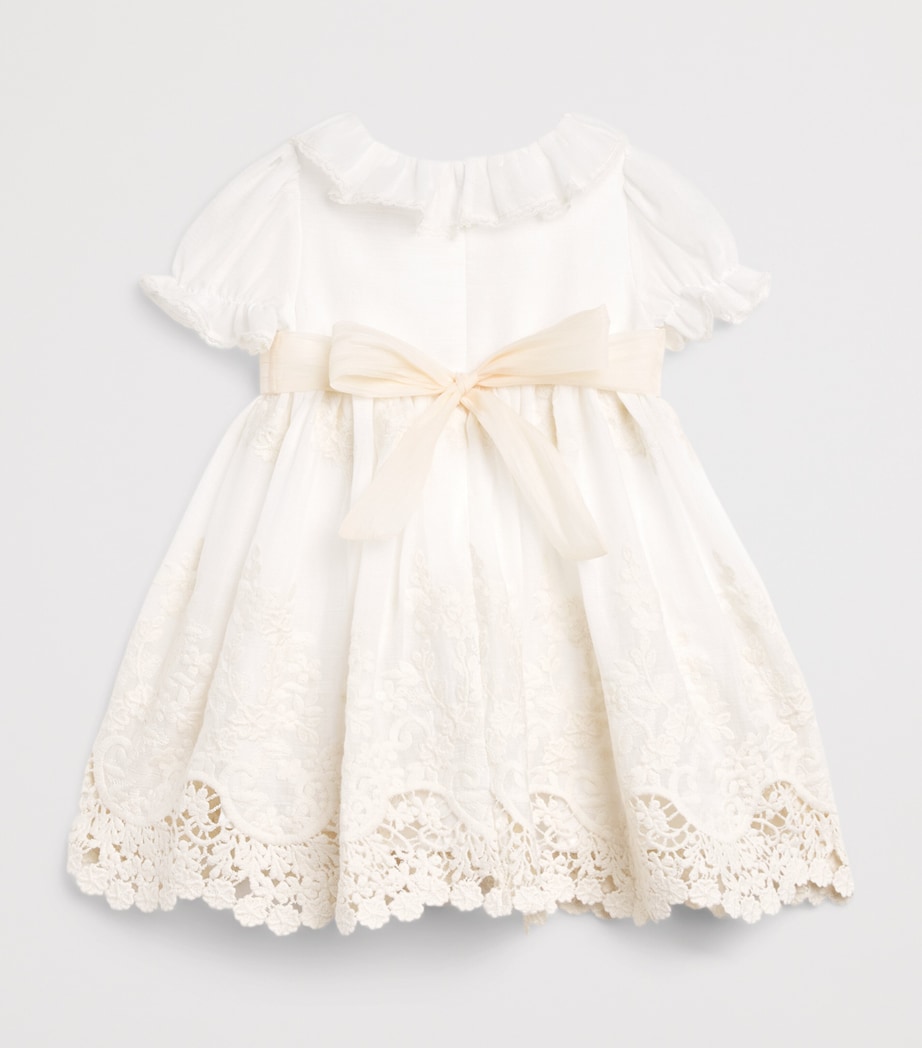 Patachou Bow-Detail Dress (3 Months-3 Years) Ivory Image 2