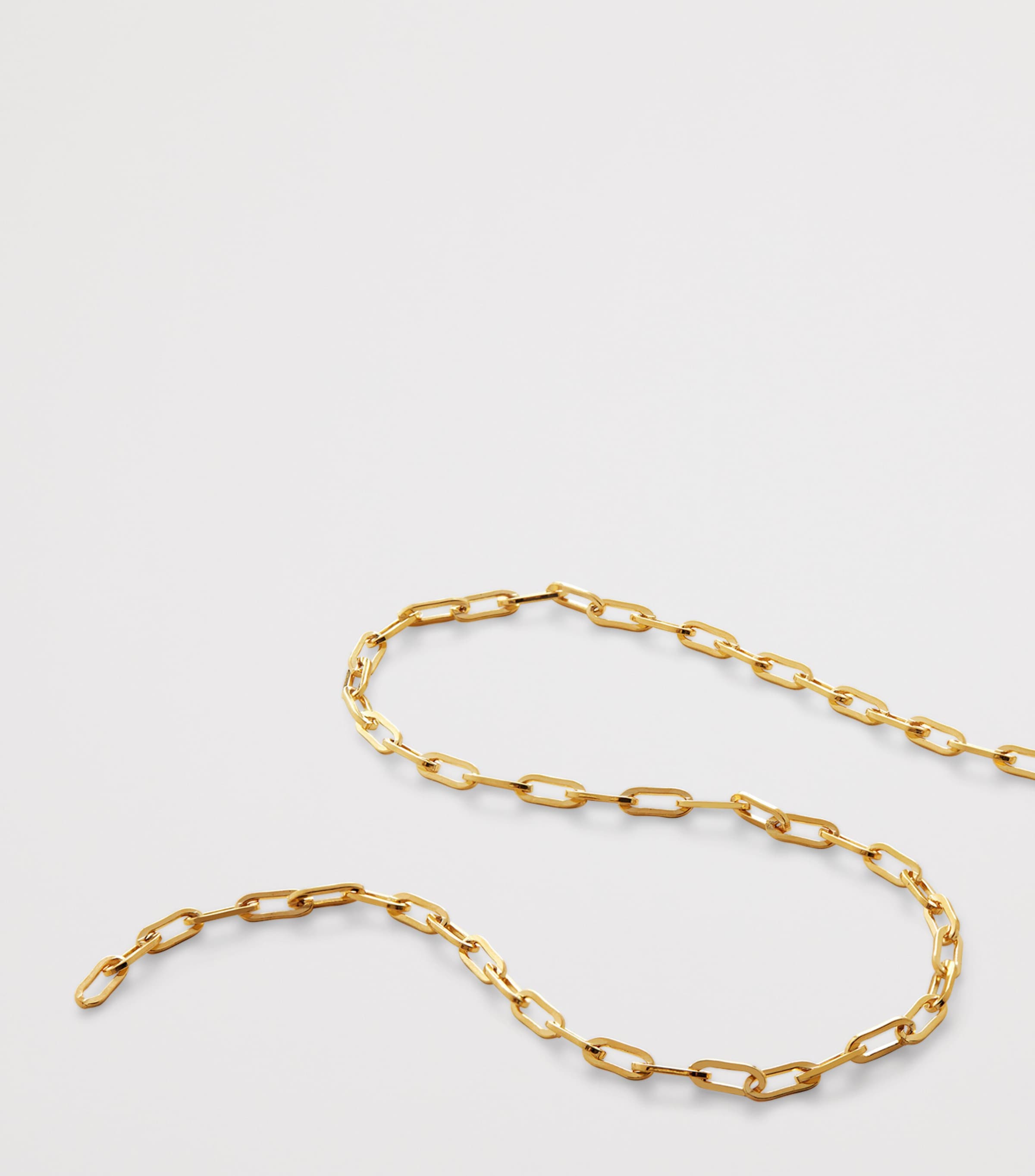 Monica Vinader Gold Vermeil Paperclip Chain Necklace Gold Vermeil Image 2