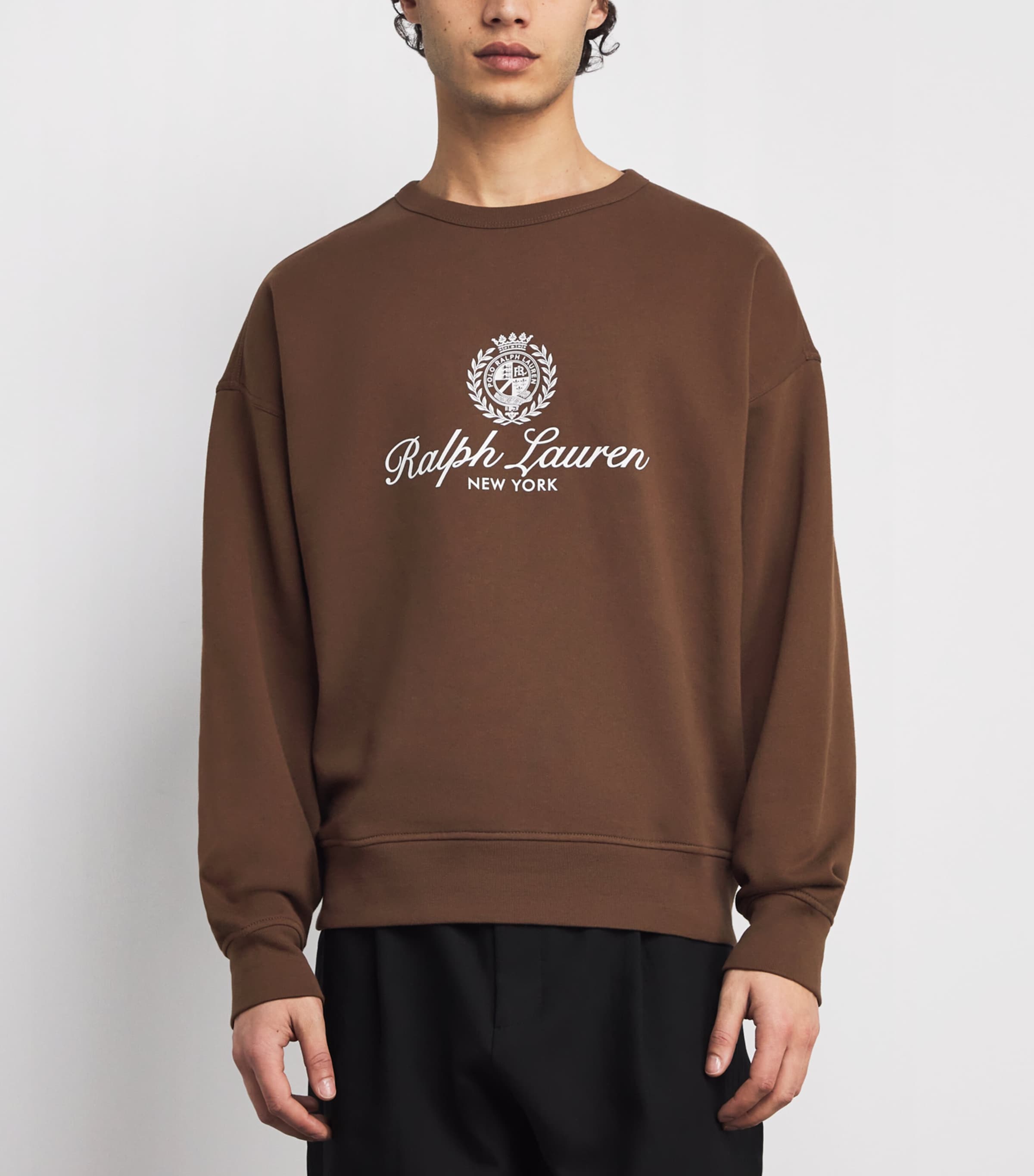 Cotton-Blend Logo Sweatshirt BRANCH BROWN Image 3