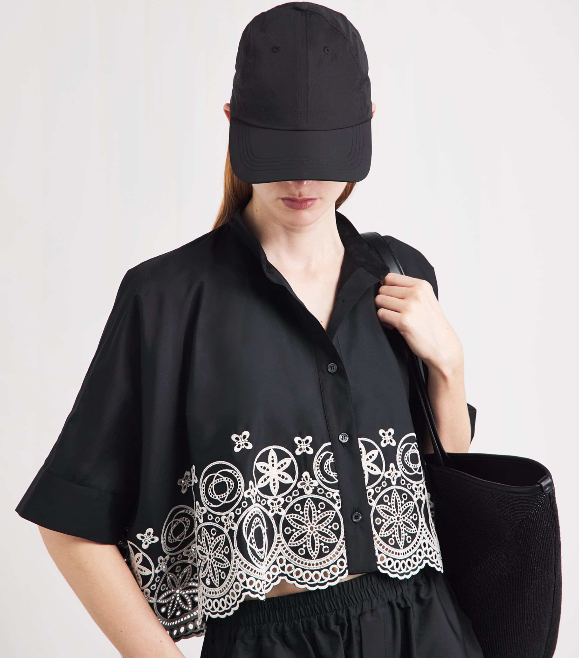 Hunza G Baseball Cap UPF 50+ Black Image 2