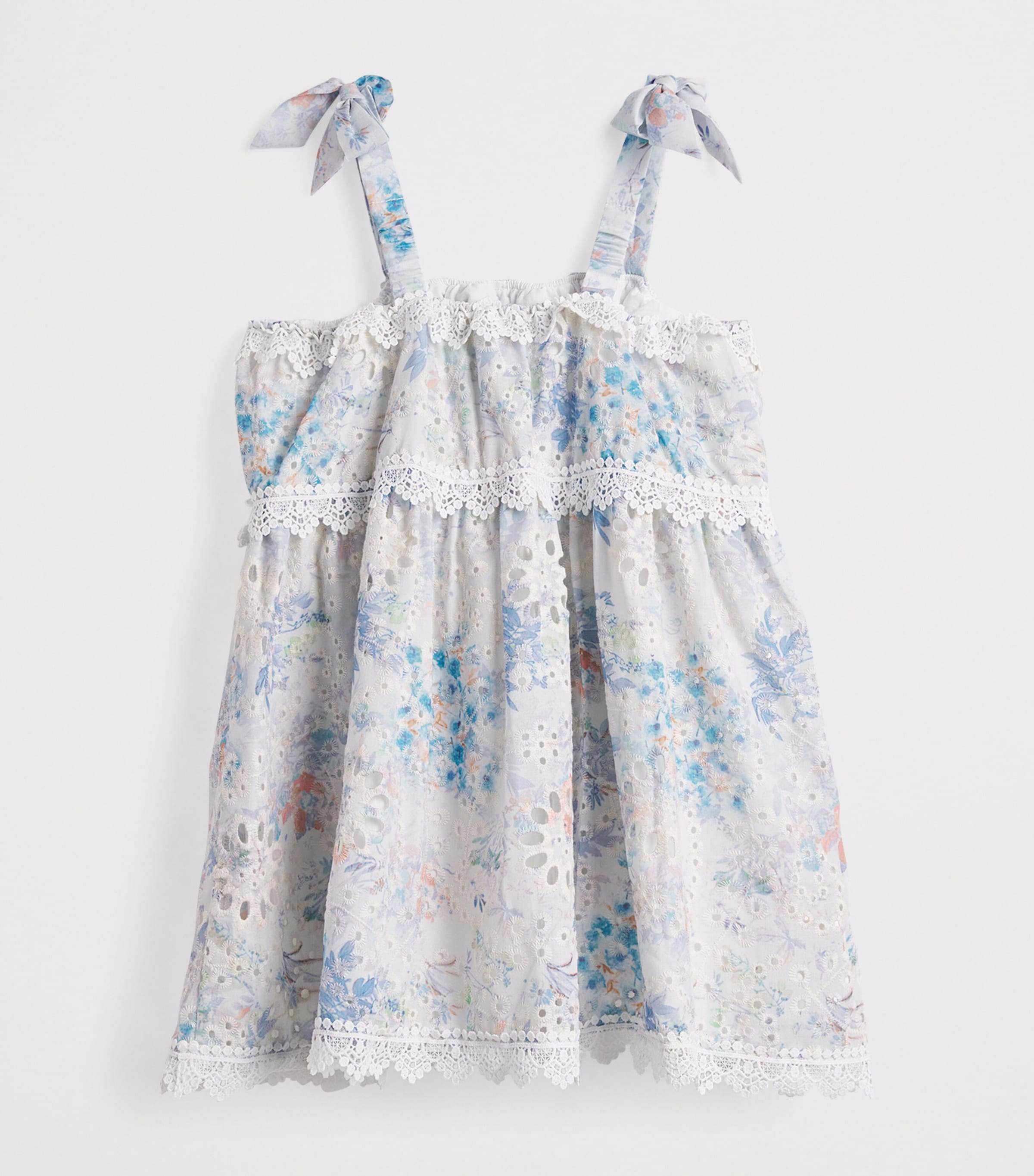 Broderie Anglaise Sylvie Dress (4-14 Years) AUTUMN FLORAL Image 2