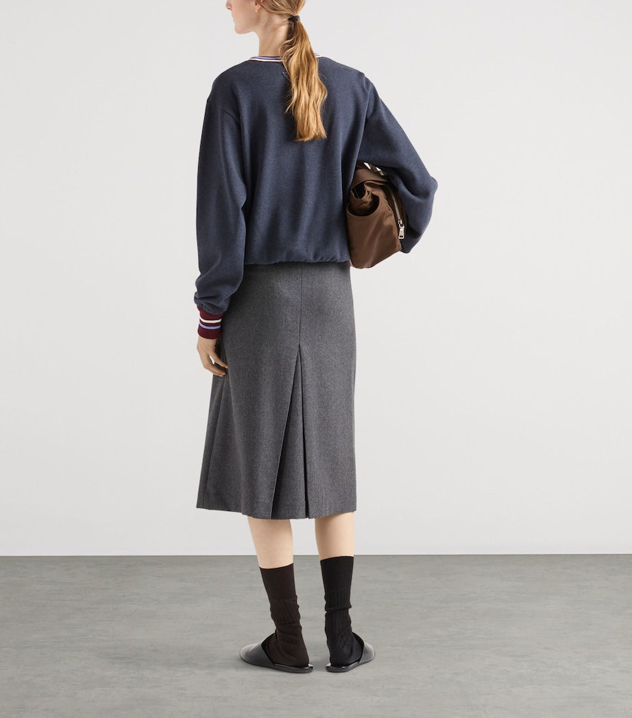 Cotton Fleece Logo Sweatshirt F01EC Image 5